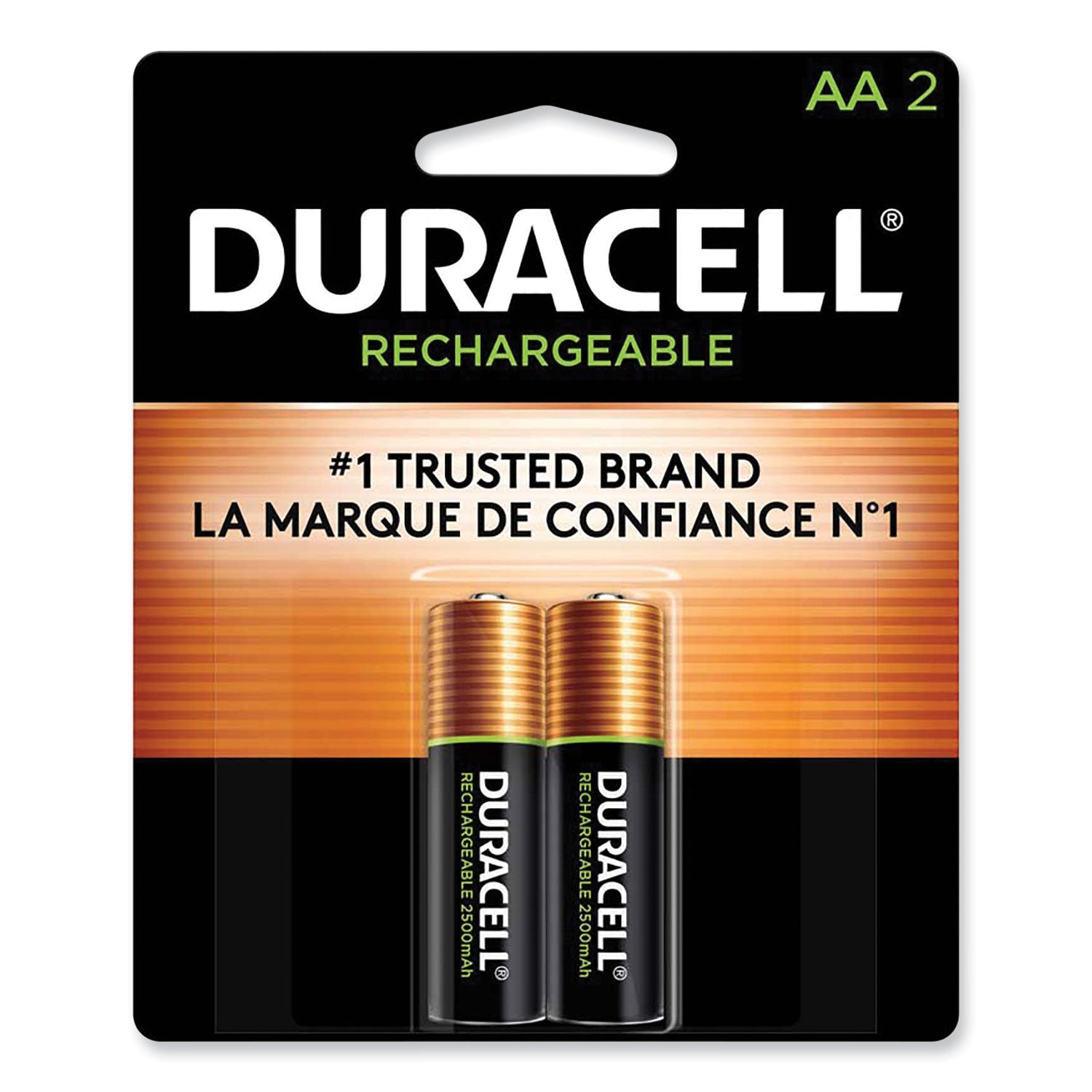 Rechargeable StayCharged NiMH Batteries, AA, 2/Pack -
