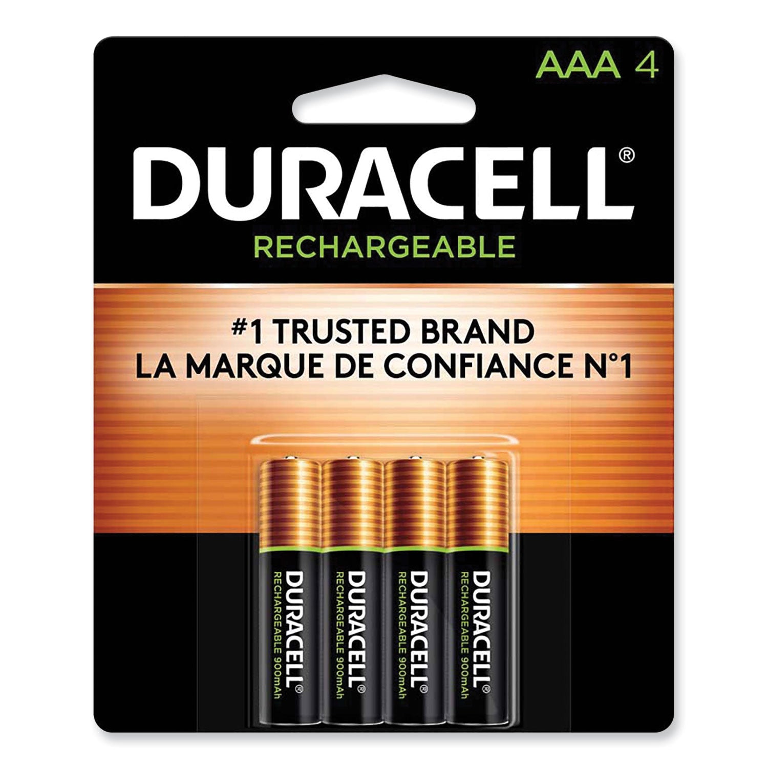 Rechargeable StayCharged NiMH Batteries, AAA, 4/Pack -
