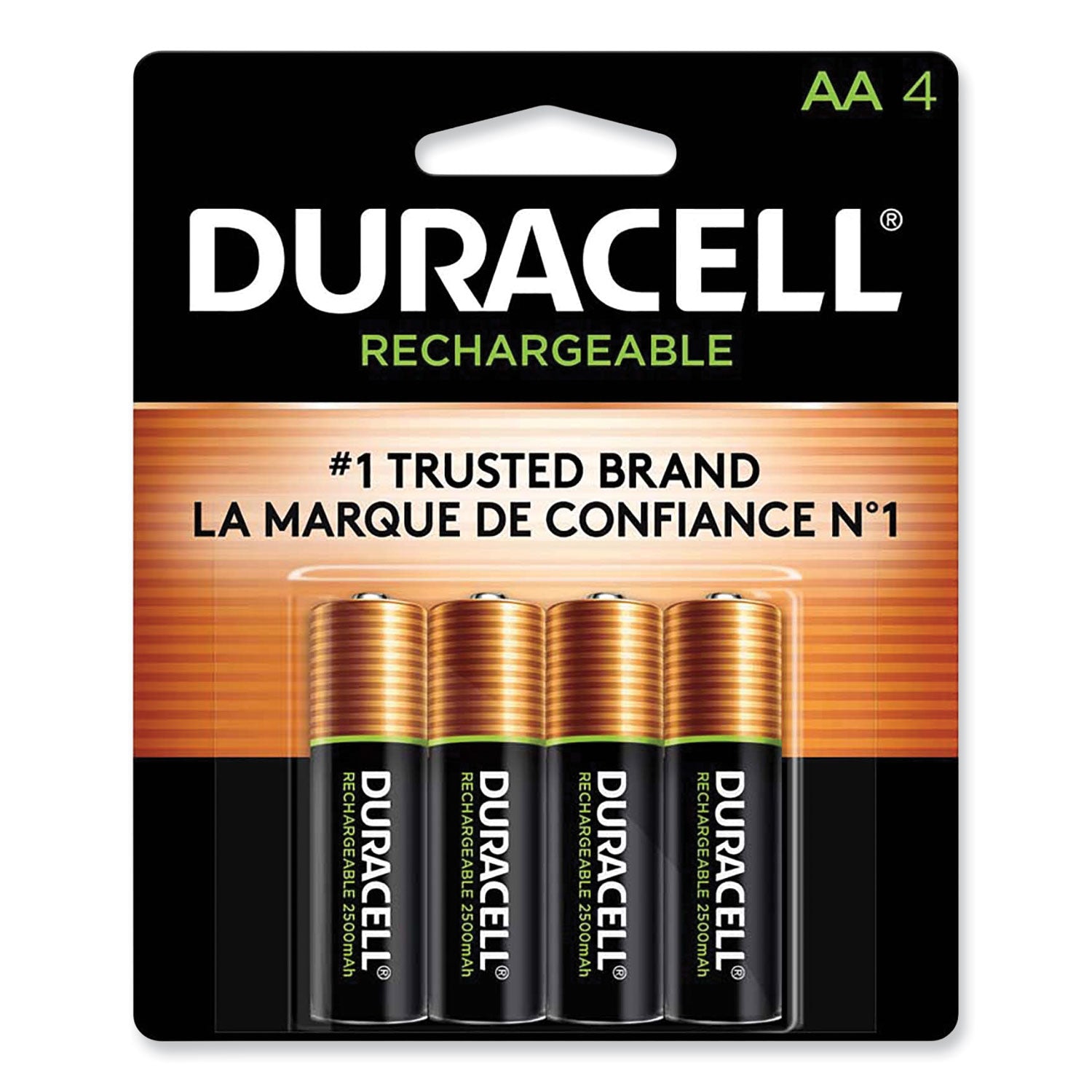 Rechargeable StayCharged NiMH Batteries, AA, 4/Pack -