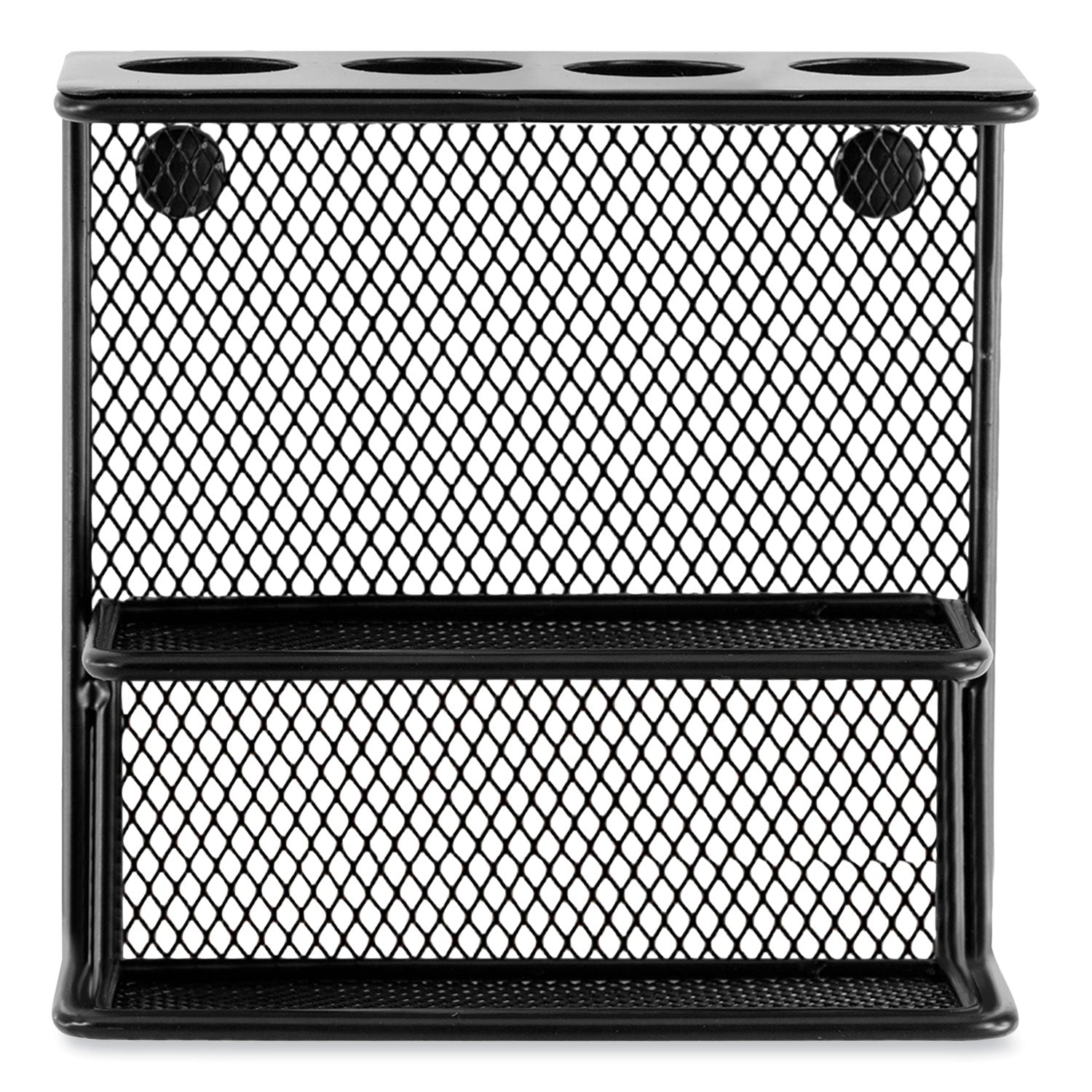 Onyx Mesh Marker Holder - 2.5" x 5.3" x 5.3" x - Steel Wire Mesh - 1 Each - Black - 1