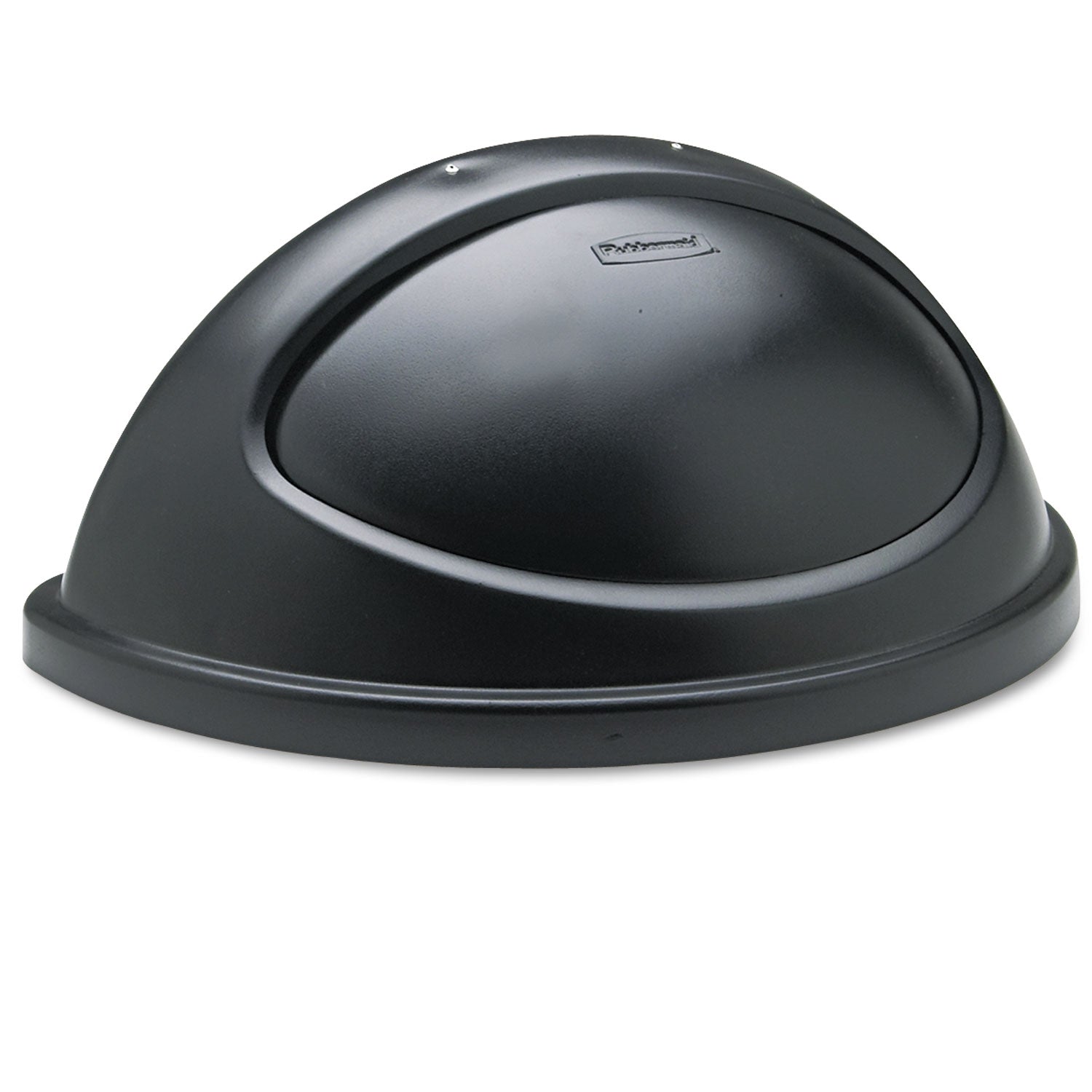 Untouchable Plastic Half-Round Lid, 21.38w x 12.38d x 9.13h, Black -
