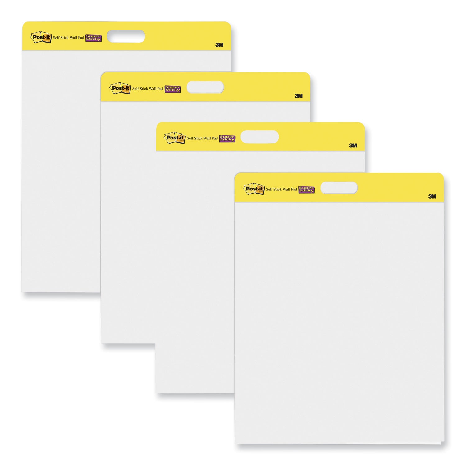 Self-Stick Wall Pad, Unruled, 20 x 23, White, 20 Sheets/Pad, 2 Pads/Pack, 2 Packs/Carton -