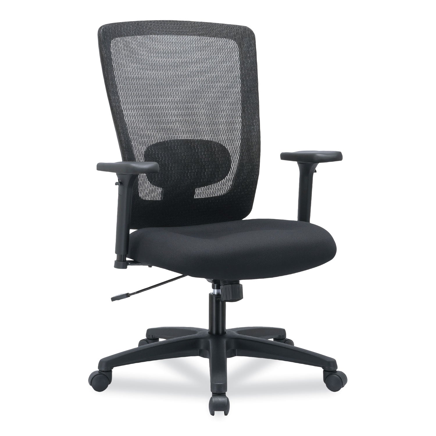 Alera Envy Series Mesh High-Back Multifunction Chair, Supports Up to 250 lb, 16.88" to 21.5" Seat Height, Black -