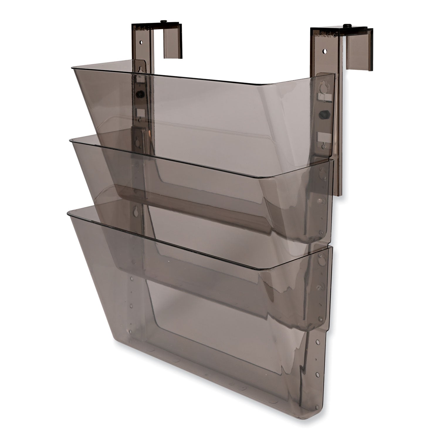 DocuPocket Three-Pocket File Partition Set, 3 Sections, Letter Size, 13" x 7" x 20", Smoke, 3/Set -