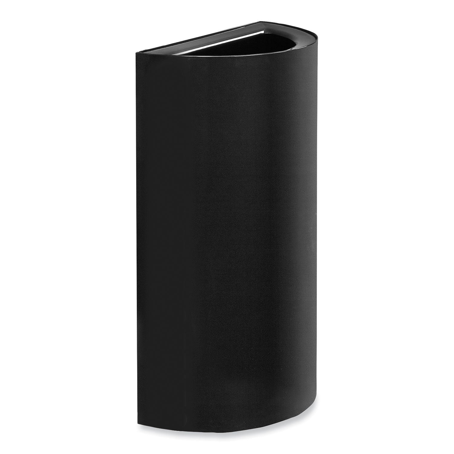 mixx-recycling-center-half-round-receptacle-23-gal-steel-black-ships-in-1-3-business-days_saf9447bl - 2