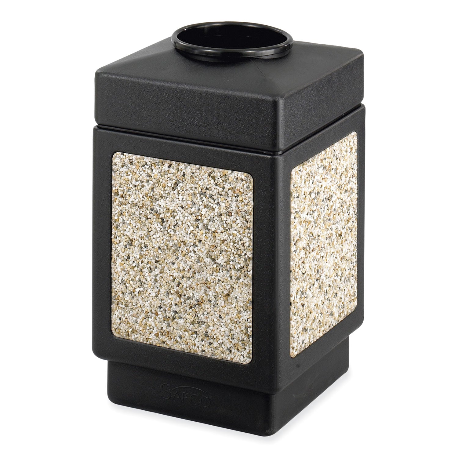 Canmeleon Aggregate Panel Receptacles, Top-Open, 38 gal, Polyethylene, Black, Ships in 1-3 Business Days - 1