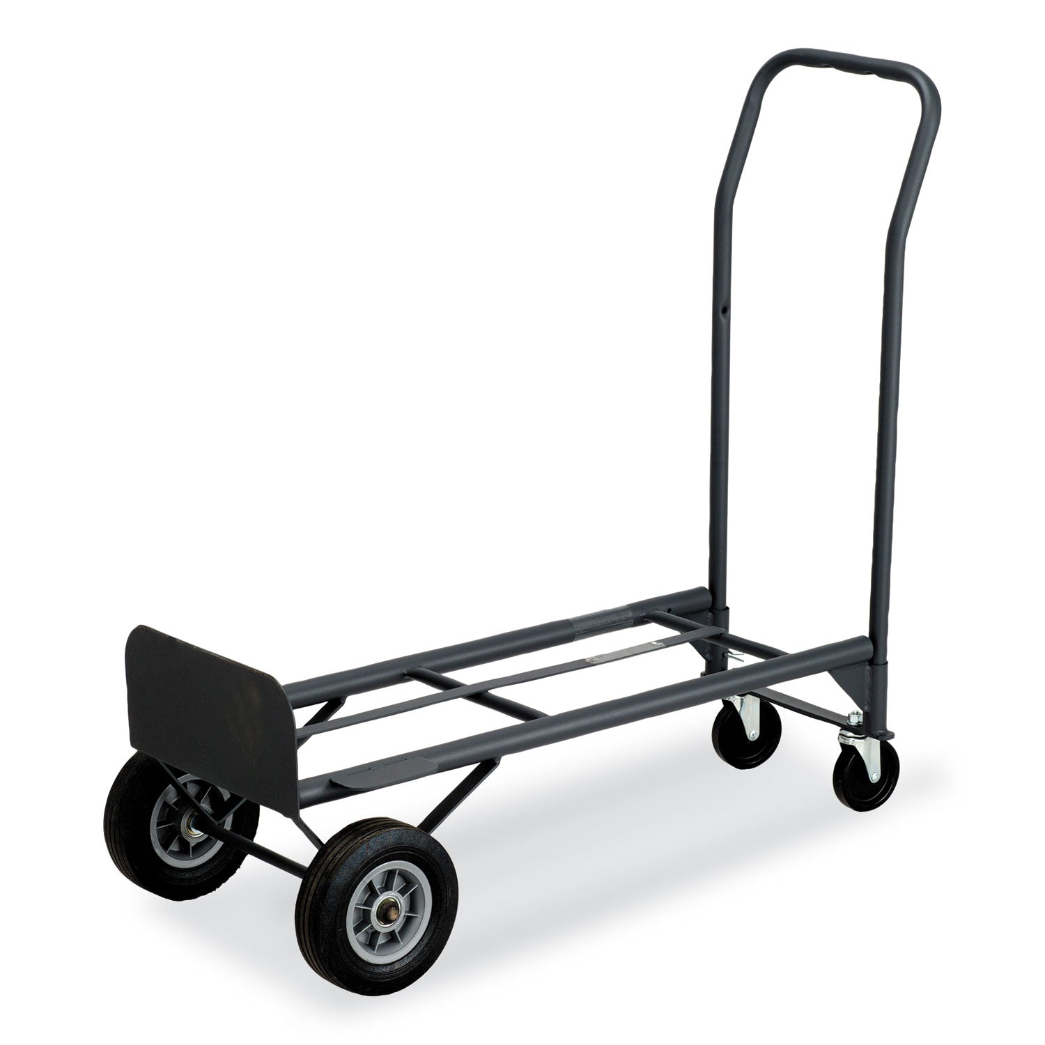 Safco Tuff Truck Convertible - 500 lb Capacity - 8" Caster Size - x 18.5" Width x 12" Depth x 52" Height - Steel Frame - Black - 1 Each - 2