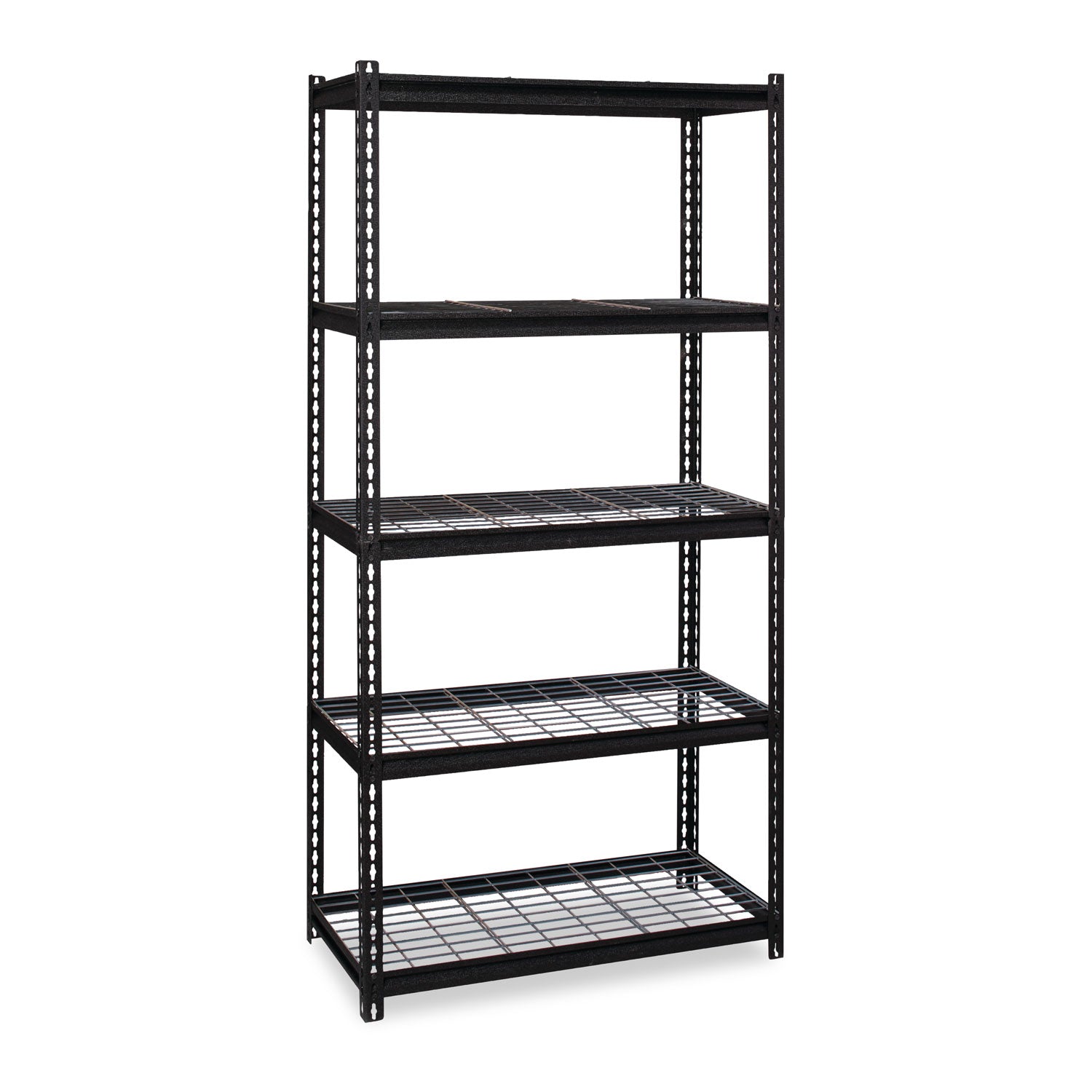 iron-horse-2300-wire-deck-shelving-five-shelf-36w-x-18d-x-72h-black-ships-in-4-6-business-days_hid22130 - 1