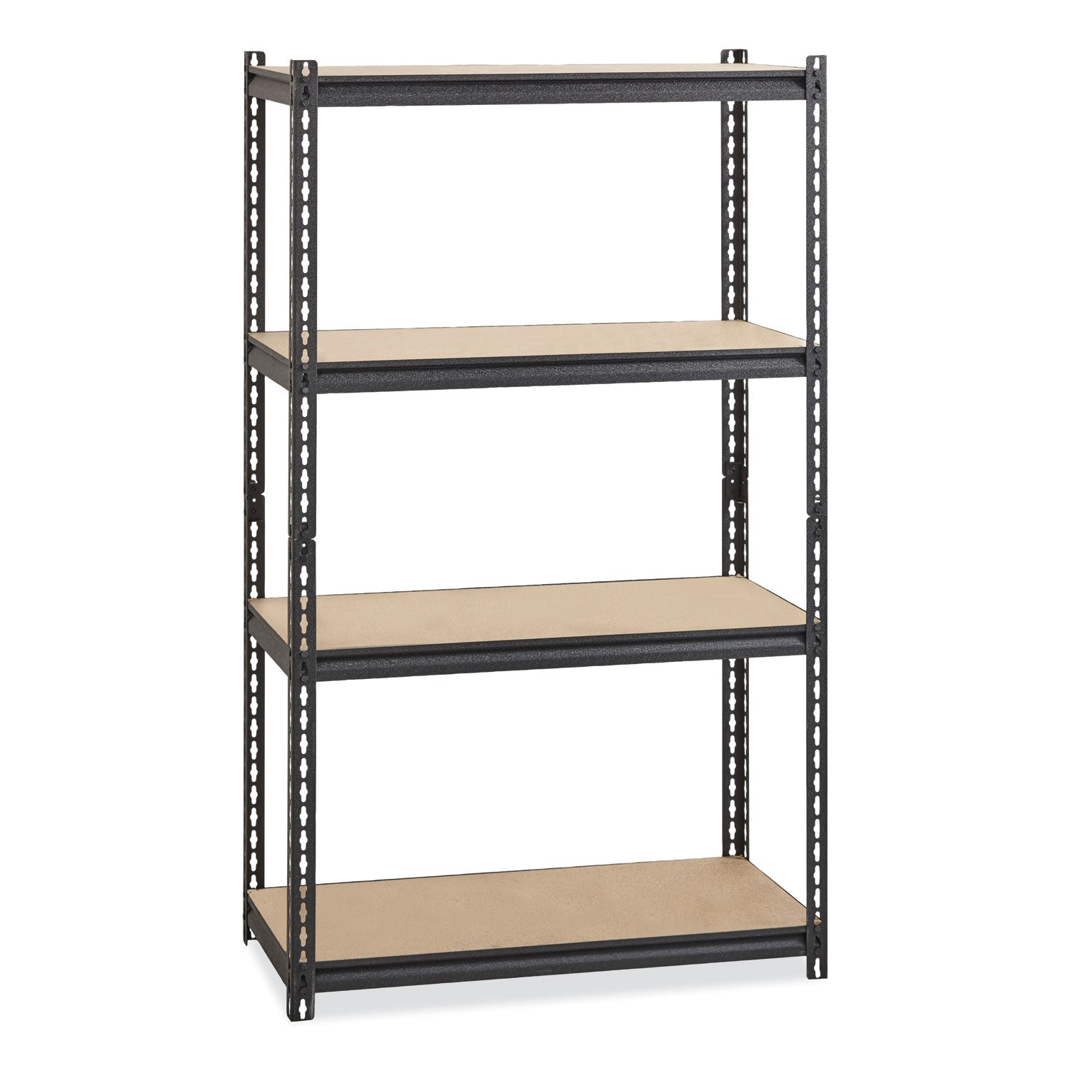 iron-horse-2300-rivet-shelving-four-shelf-36w-x-18d-x-60h-black-ships-in-4-6-business-days_hid20991 - 1