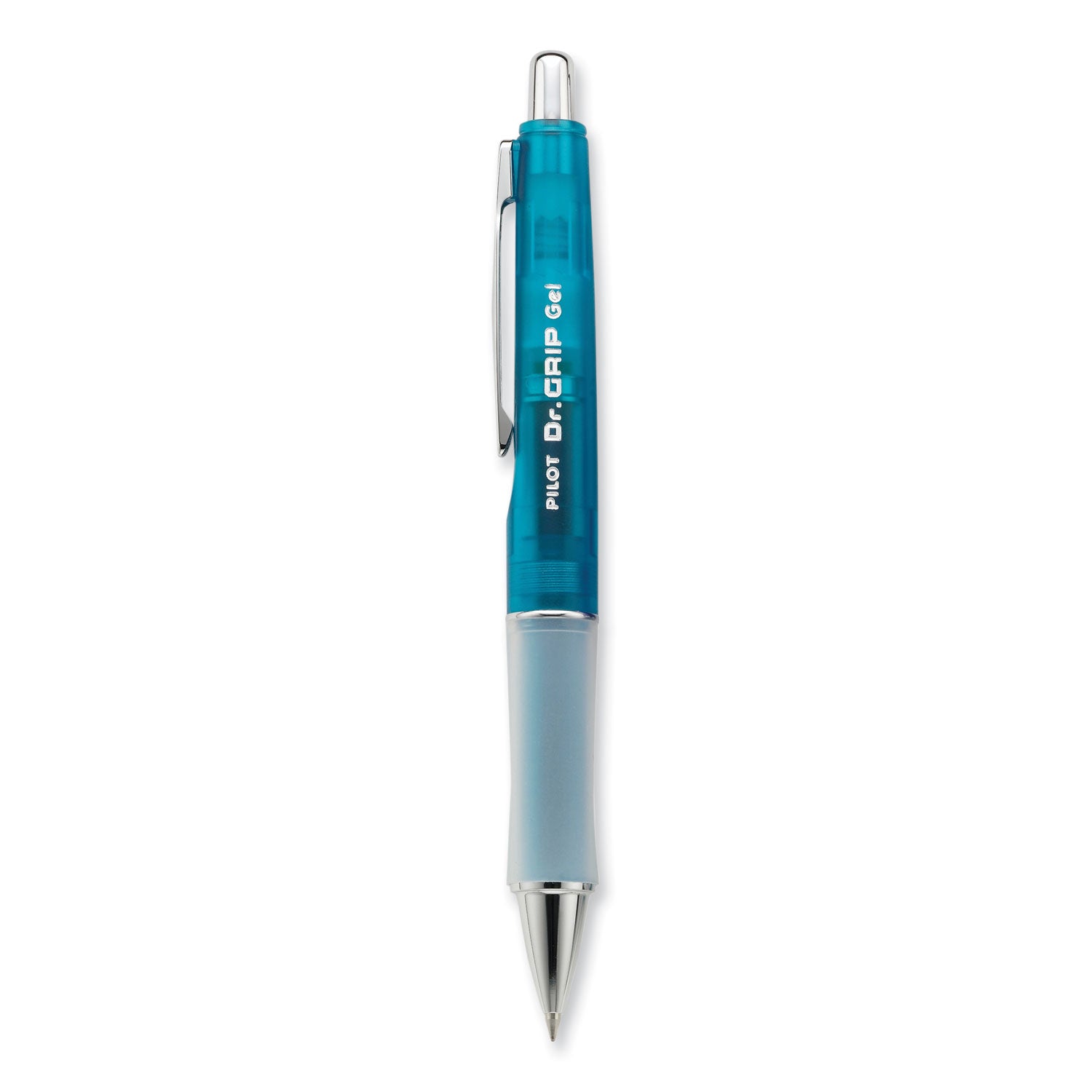 Dr. Grip Gel Pen, Retractable, Fine 0.7 mm, Black Ink, Translucent Blue Barrel -