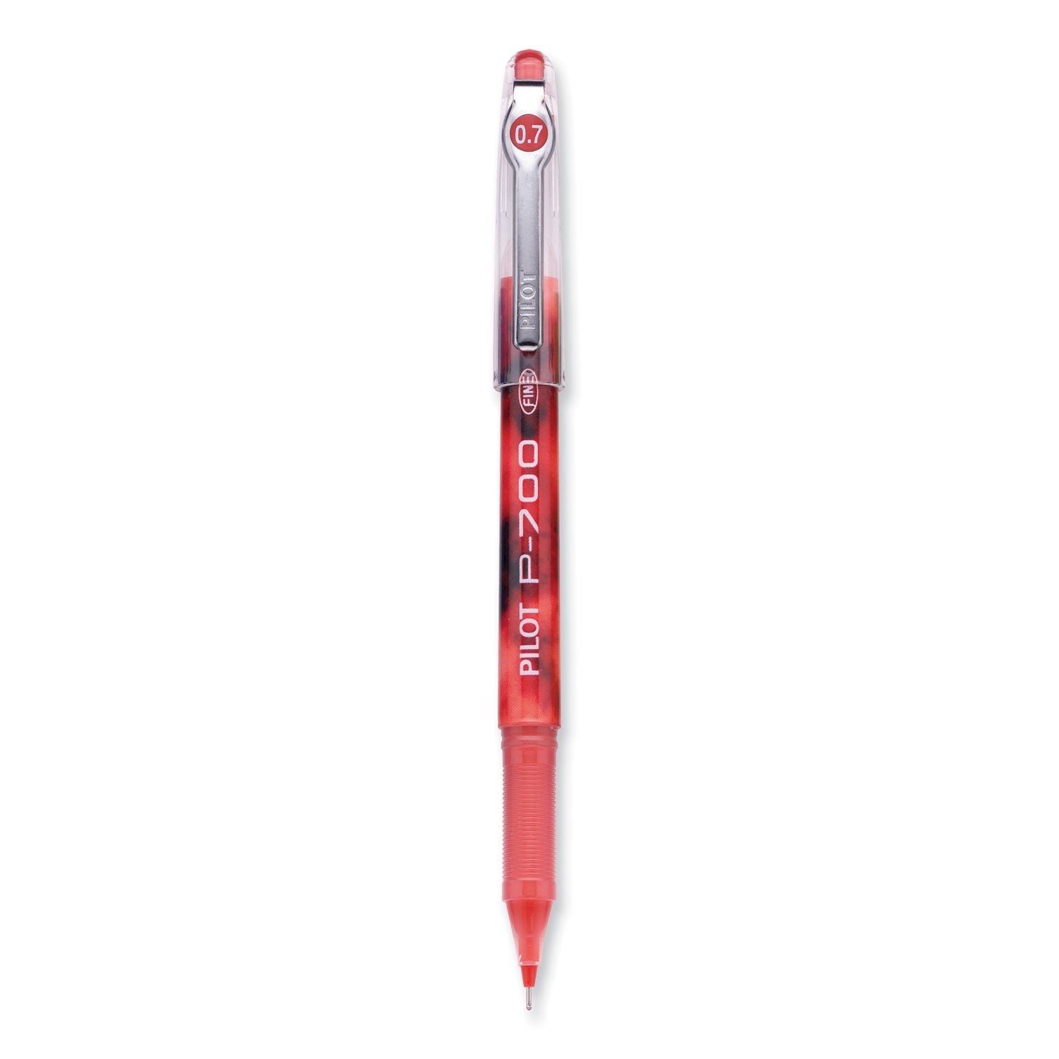 Precise P-700 Gel Pen, Stick, Fine 0.7 mm, Red Ink, Red Barrel, Dozen -