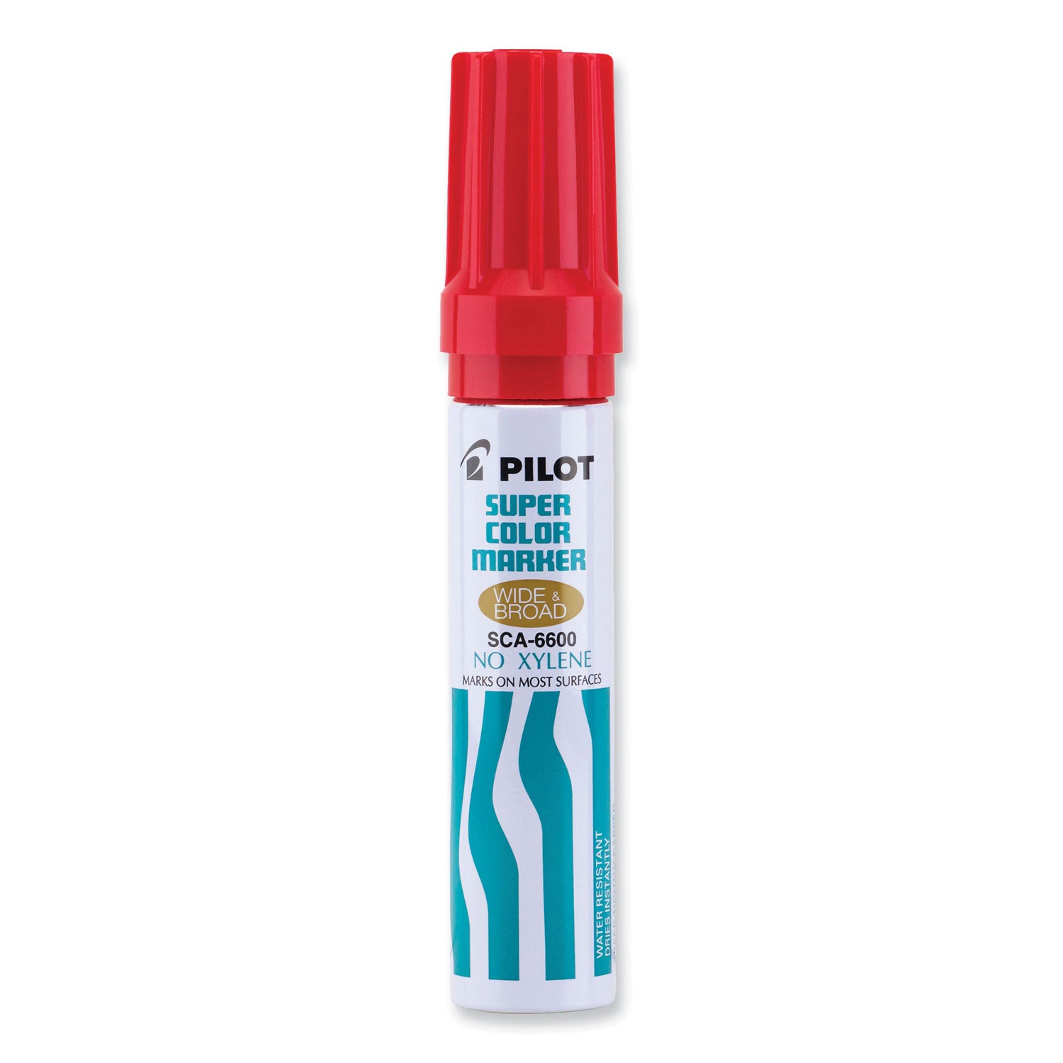 Jumbo Refillable Permanent Marker, Broad Chisel Tip, Red -
