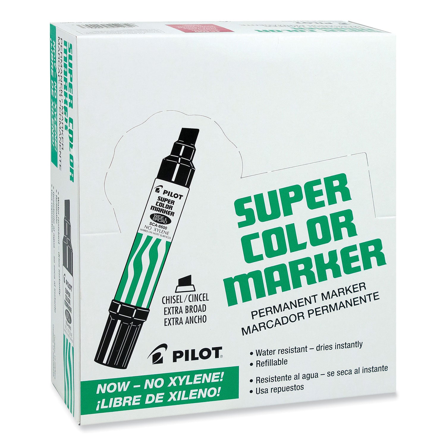 Jumbo Refillable Permanent Marker, Broad Chisel Tip, Red -