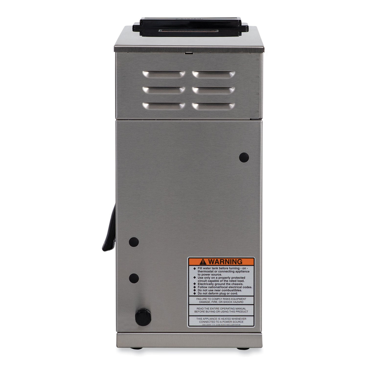 VP17-1 12-Cup Commercial Pourover Coffee Brewer, Stainless Steel/Black, Ships in 7-10 Business Days -