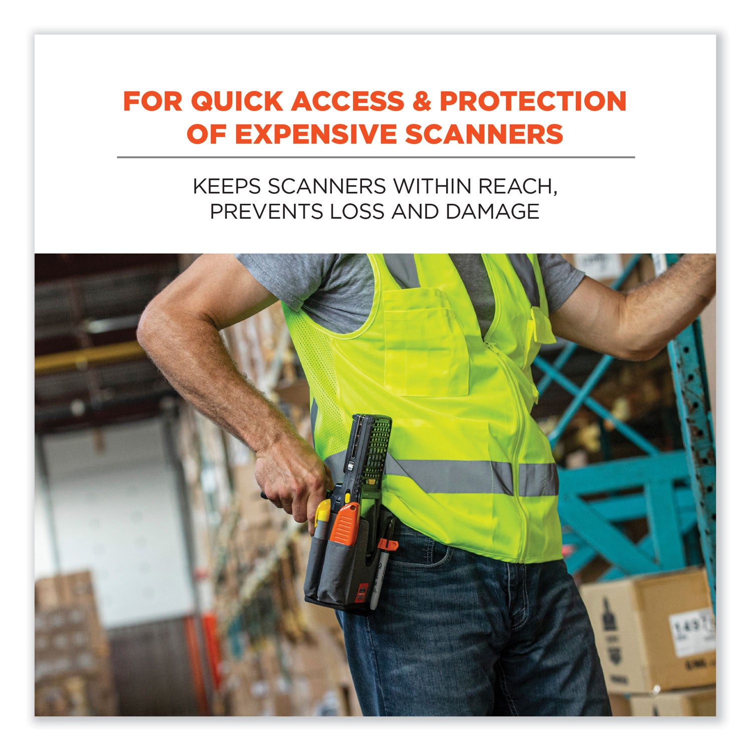 squids-5540-handheld-barcode-scanner-holster-with-belt-loop-large-275x35x8-polyester-gray-ships-in-1-3-business-days_ego19181 - 2