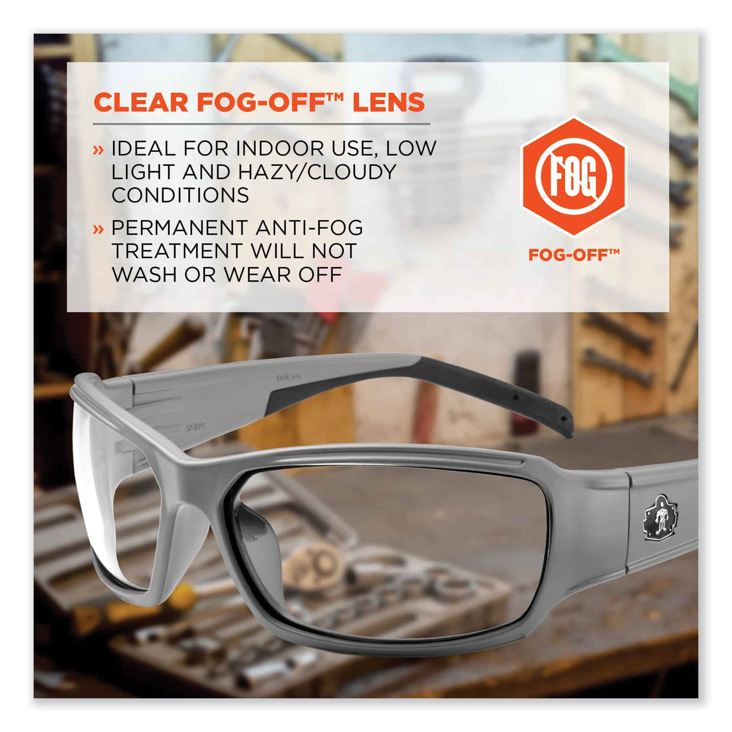 skullerz-thor-safety-glasses-matte-gray-nylon-impact-frame-anti-fog-clear-polycarbonate-lens-ships-in-1-3-business-days_ego51103 - 2