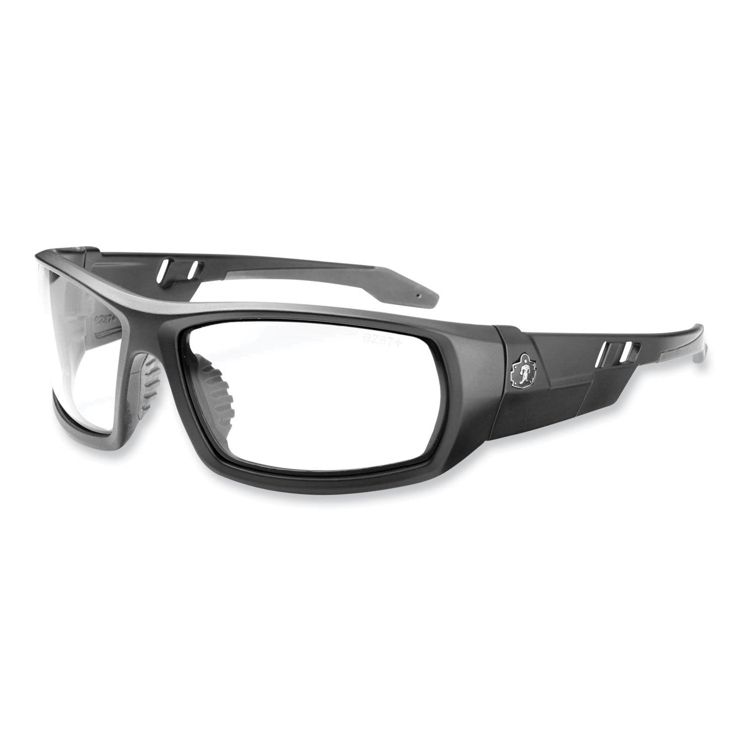 skullerz-odin-safety-glasses-matte-black-nylon-impact-frame-anti-fog-clear-polycarbonate-lens-ships-in-1-3-business-days_ego50403 - 1