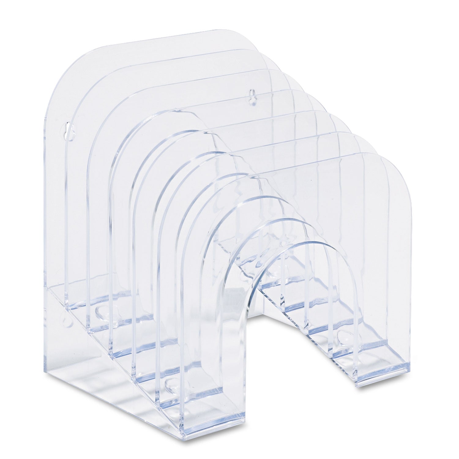 Optimizers Multifunctional Six-Tier Jumbo Incline Sorter, 6 Sections, Letter Size Files, 9.38" x 10.5" x 7.38", Clear -