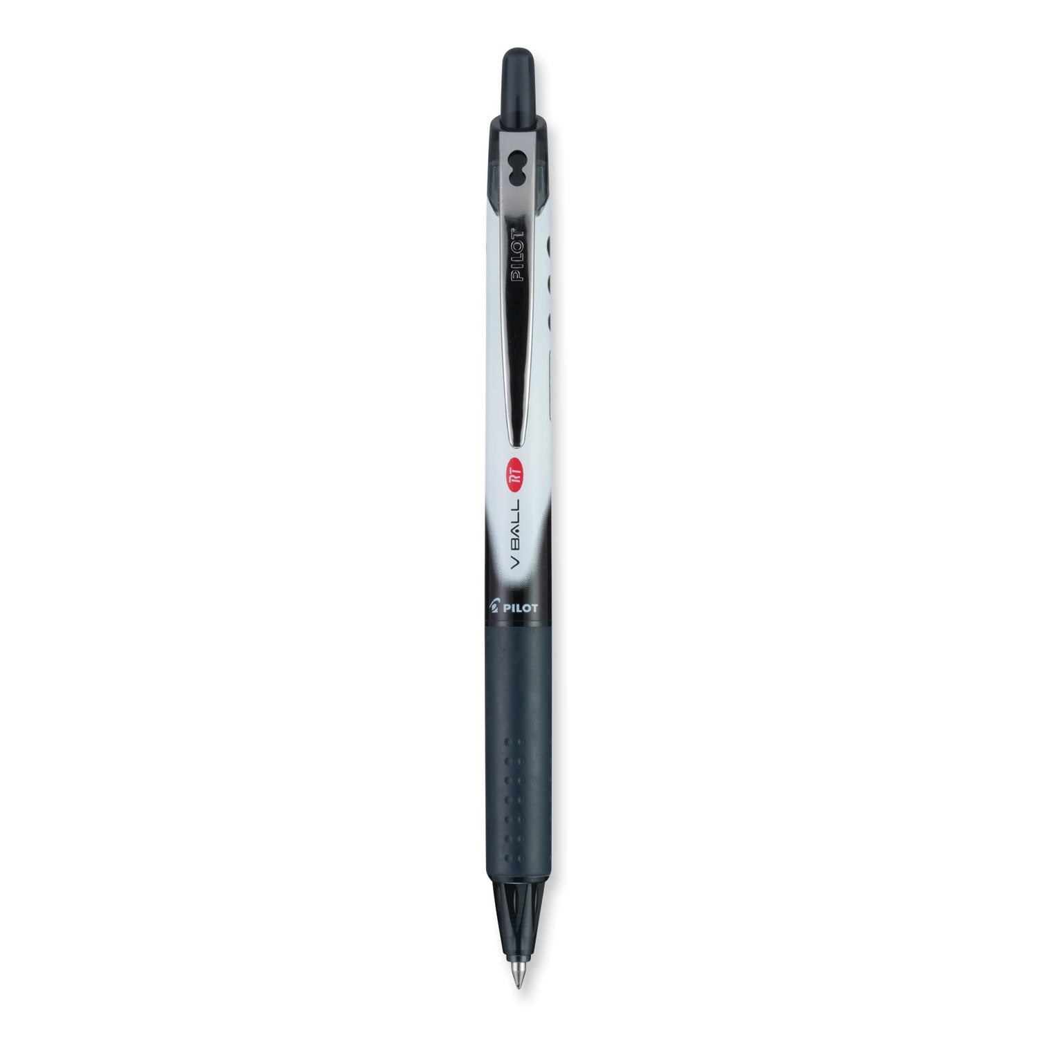 vball-rt-liquid-ink-roller-ball-pen-retractable-extra-fine-05-mm-black-ink-black-white-barrel_pil26106 - 1