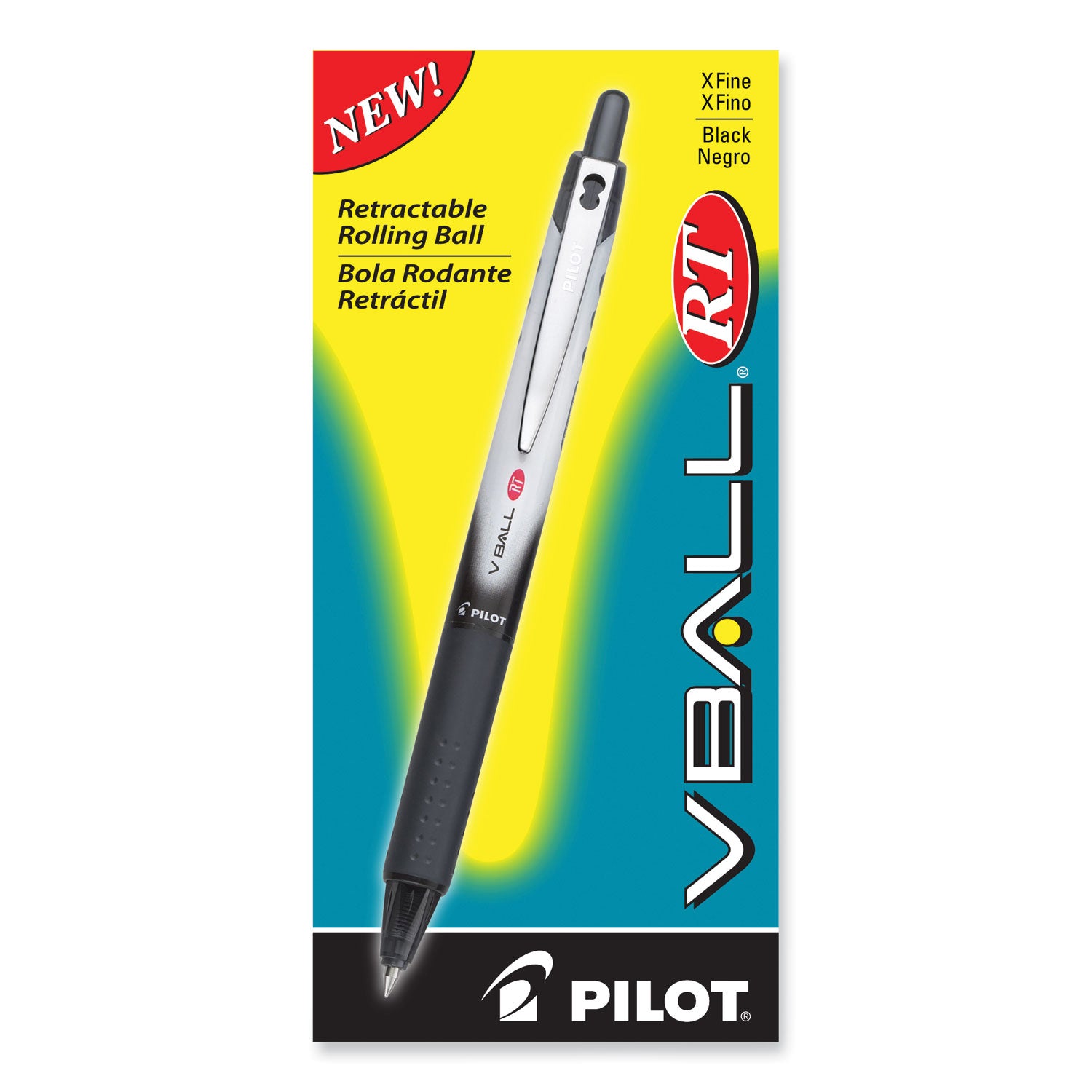vball-rt-liquid-ink-roller-ball-pen-retractable-extra-fine-05-mm-black-ink-black-white-barrel_pil26106 - 2