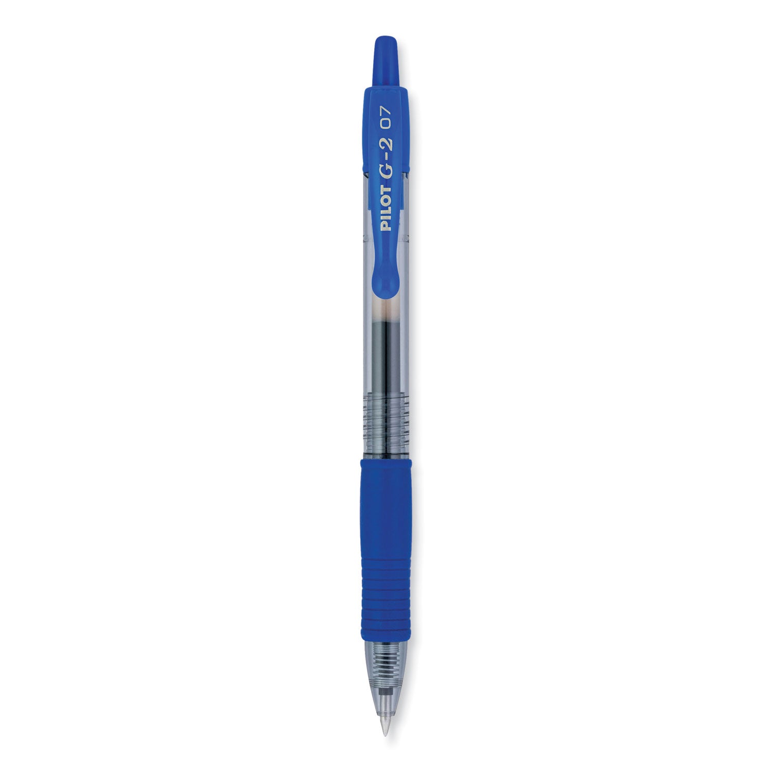 G2 Premium Gel Pen, Retractable, Fine 0.7 mm, Blue Ink, Smoke/Blue Barrel, 2/Pack -
