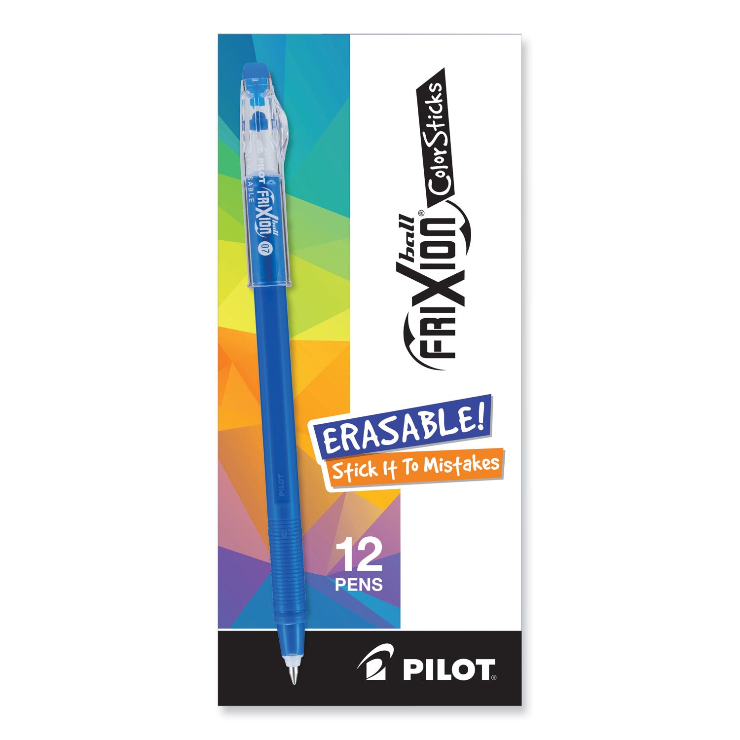 frixion-colorsticks-erasable-gel-pen-clipless-stick-fine-07-mm-blue-ink-blue-barrel-dozen_pil32466 - 2