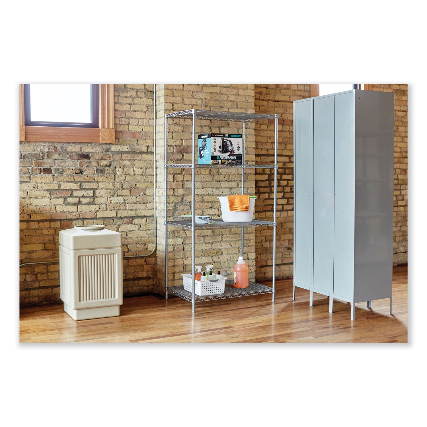 Industrial Wire Shelving, Four-Shelf, 36w x 18d x 72h, Black, Ships in 1-3 Business Days -