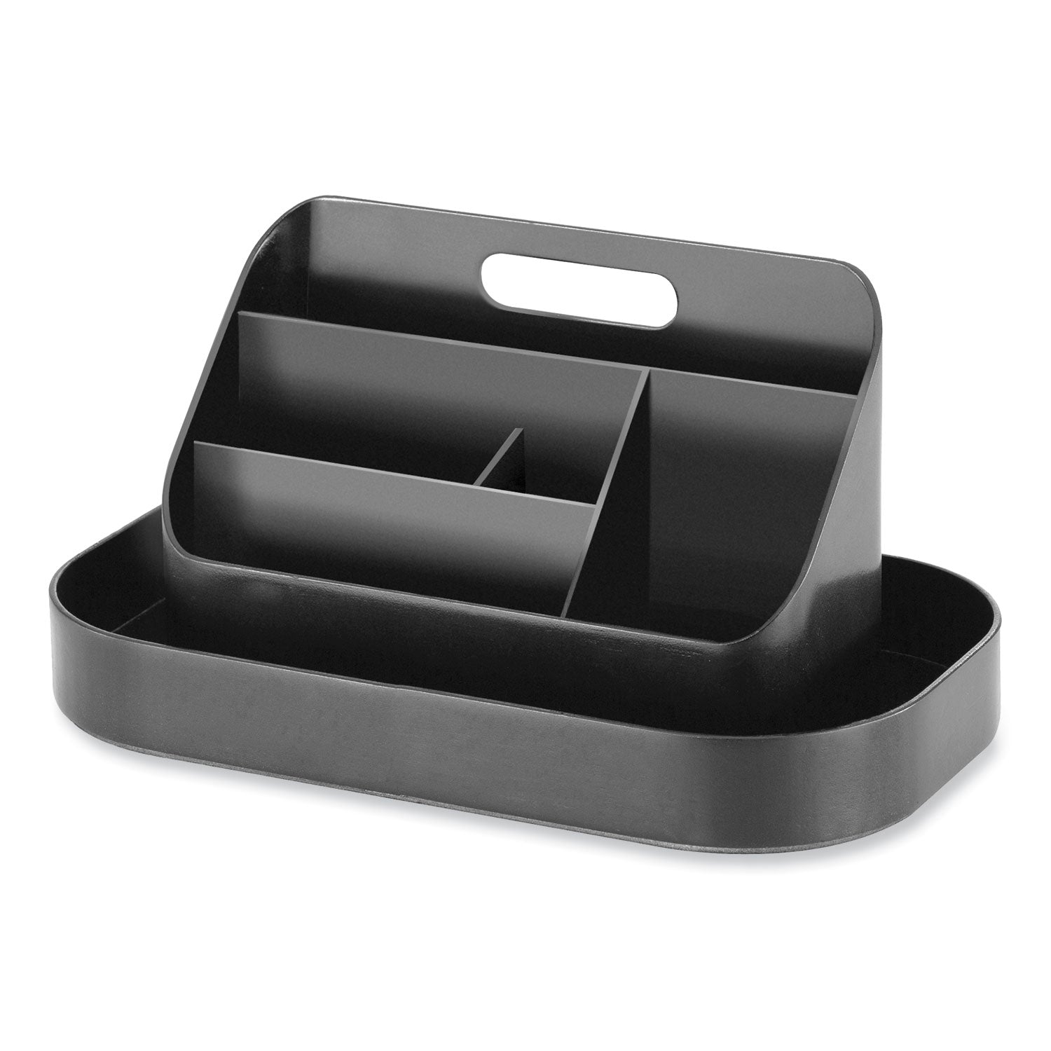 portable-caddy-6-compartments-plastic-1275-x-725-x-85-black-ships-in-1-3-business-days_saf3286bl - 1