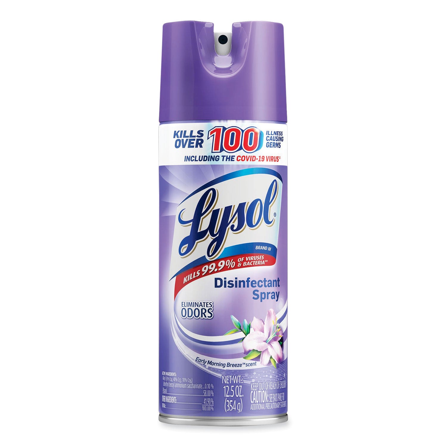 Disinfectant Spray, Early Morning Breeze, 12.5 oz Aerosol Spray -