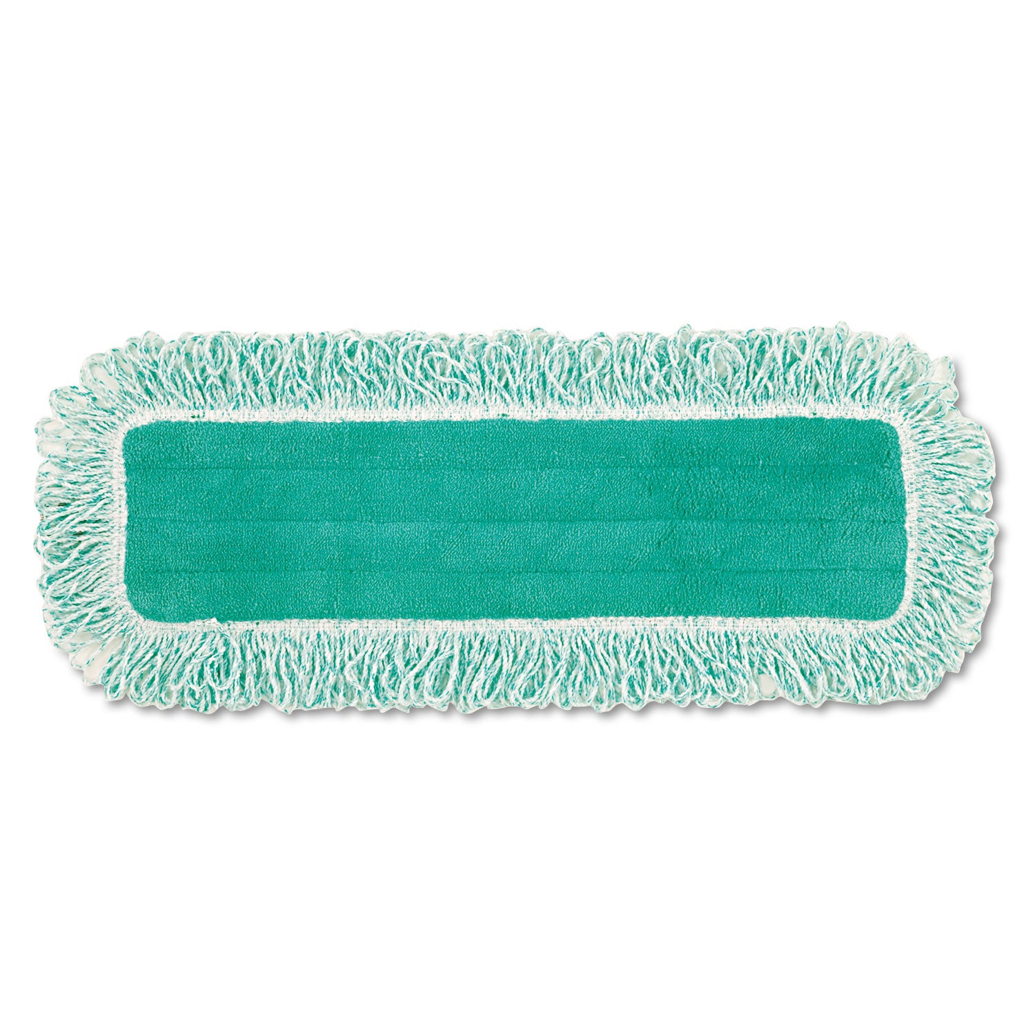 Dust Pad with Fringe, Microfiber, 18" Long, Green, 6/Carton -