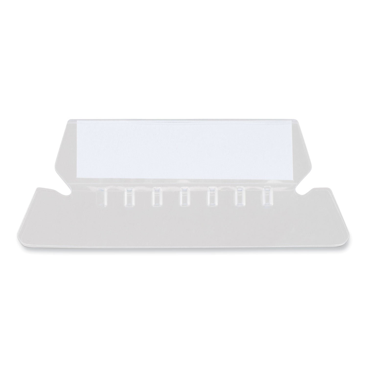 Hanging File Folder Plastic Index Tabs, 1/5-Cut, Clear, 2.25" Wide, 25/Pack -