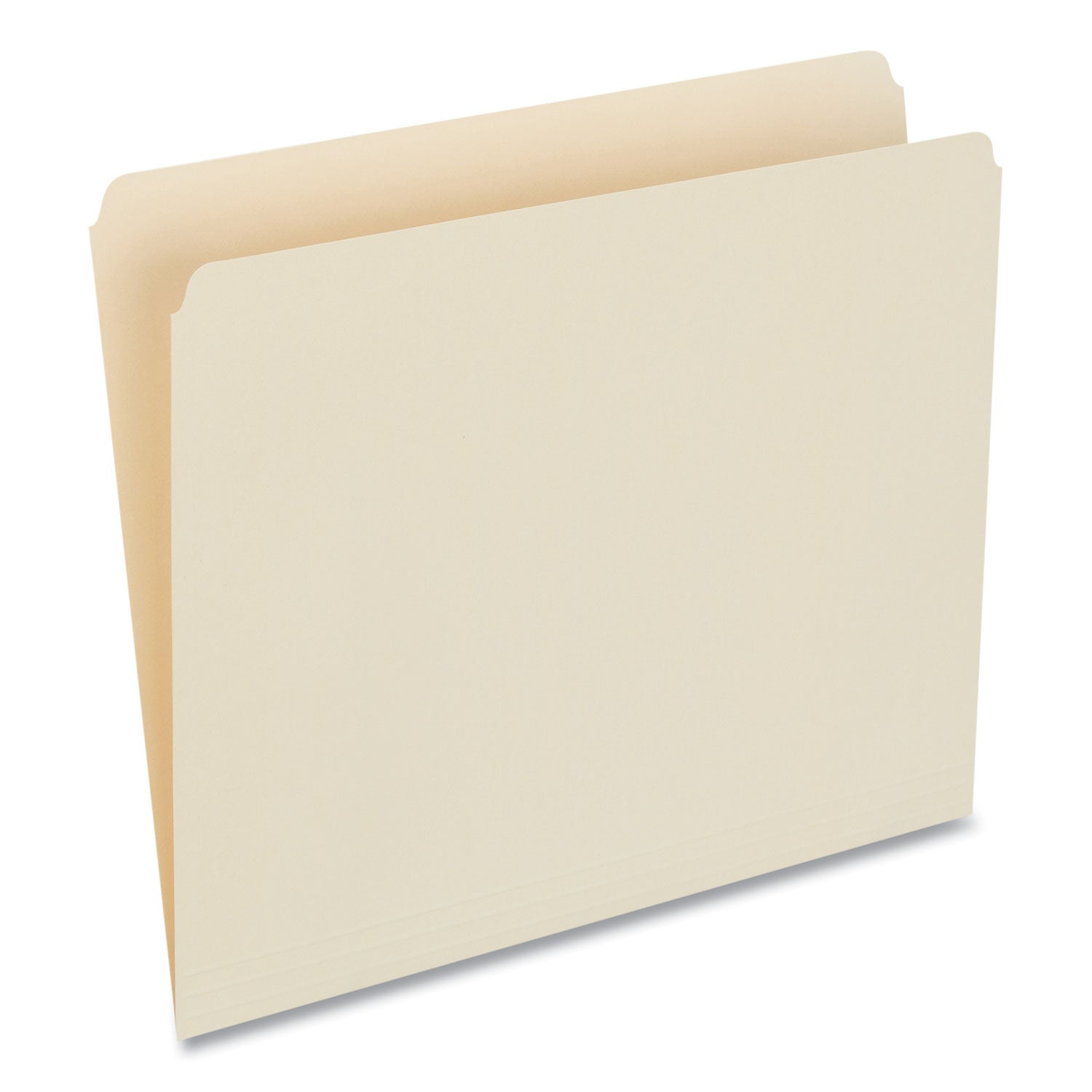 Top Tab File Folders, Straight Tabs, Letter Size, 0.75" Expansion, Manila, 100/Box -