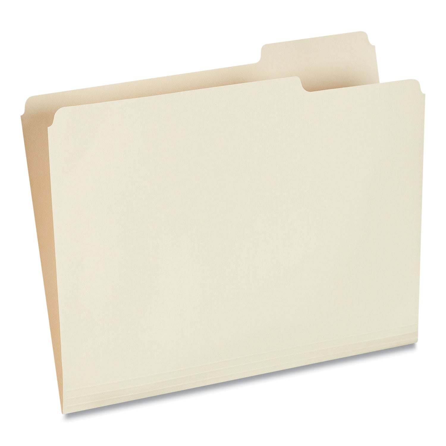 Top Tab File Folders, 1/3-Cut Tabs: Right Position, Letter Size, 0.75" Expansion, Manila, 100/Box -