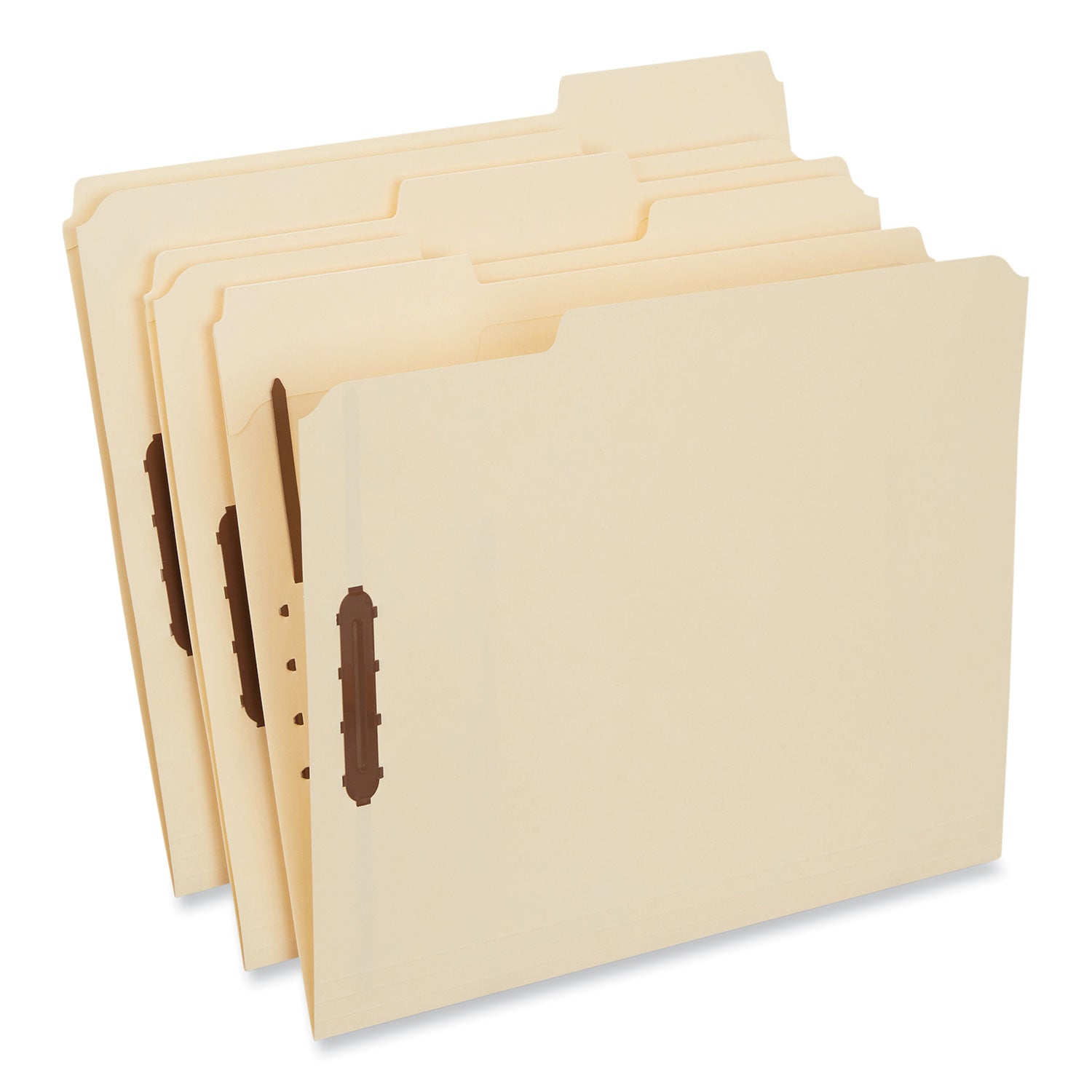 Deluxe Reinforced Top Tab Fastener Folders, 0.75" Expansion, 2 Fasteners, Letter Size, Manila Exterior, 50/Box -
