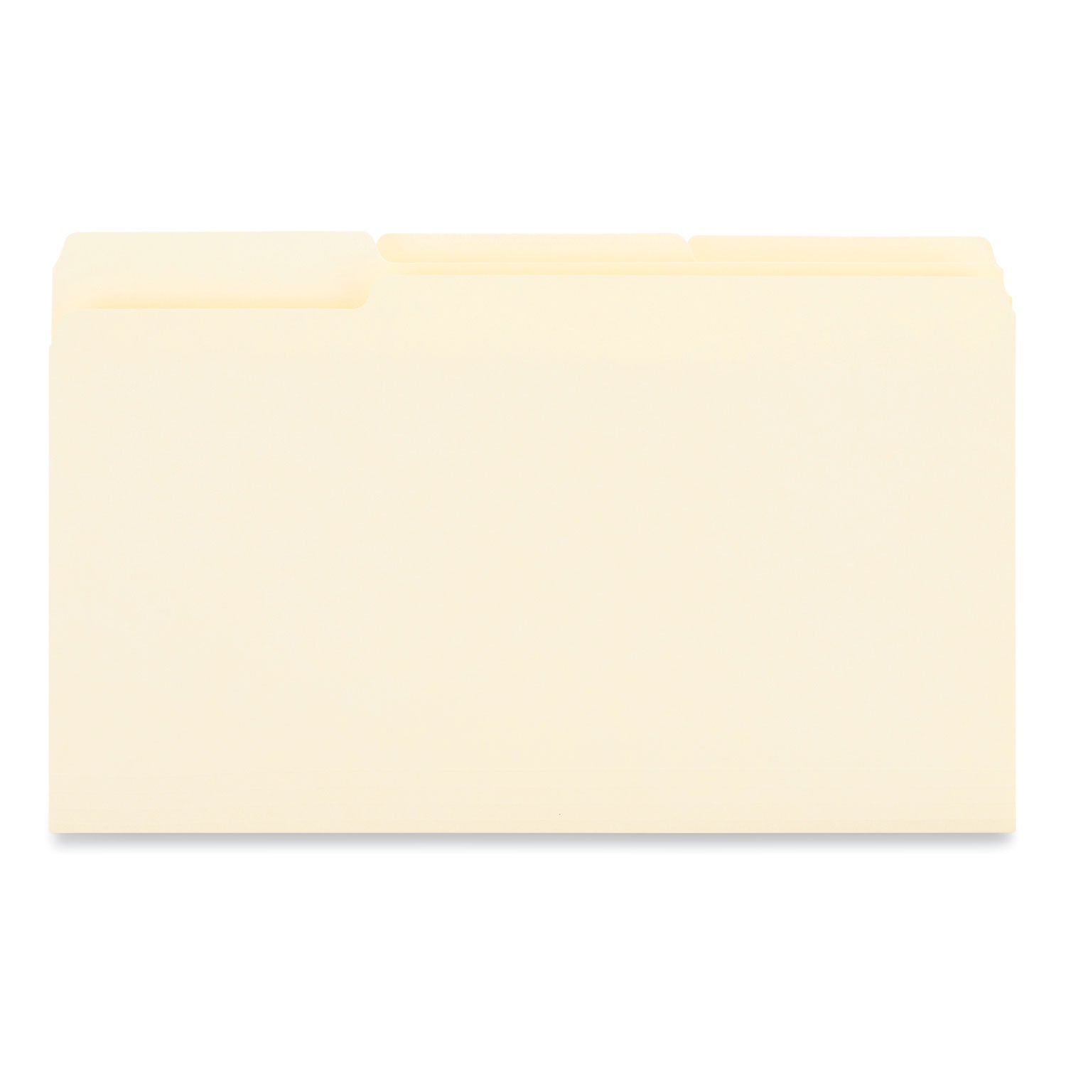 Interior File Folders, 1/3-Cut Tabs: Assorted, Legal Size, 9.5-pt Manila, 100/Box -