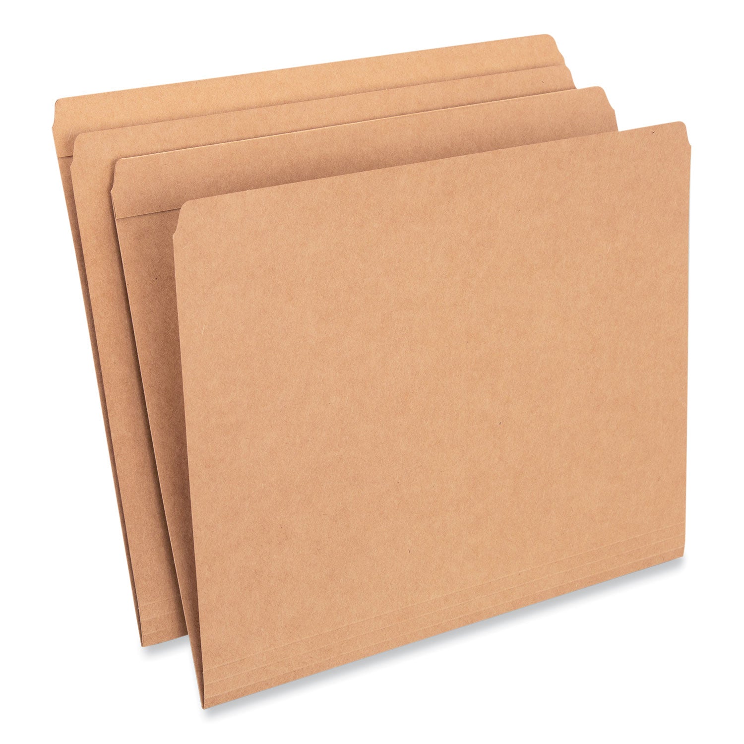 Reinforced Kraft Top Tab File Folders, Straight Tabs, Letter Size, 0.75" Expansion, Brown, 100/Box -