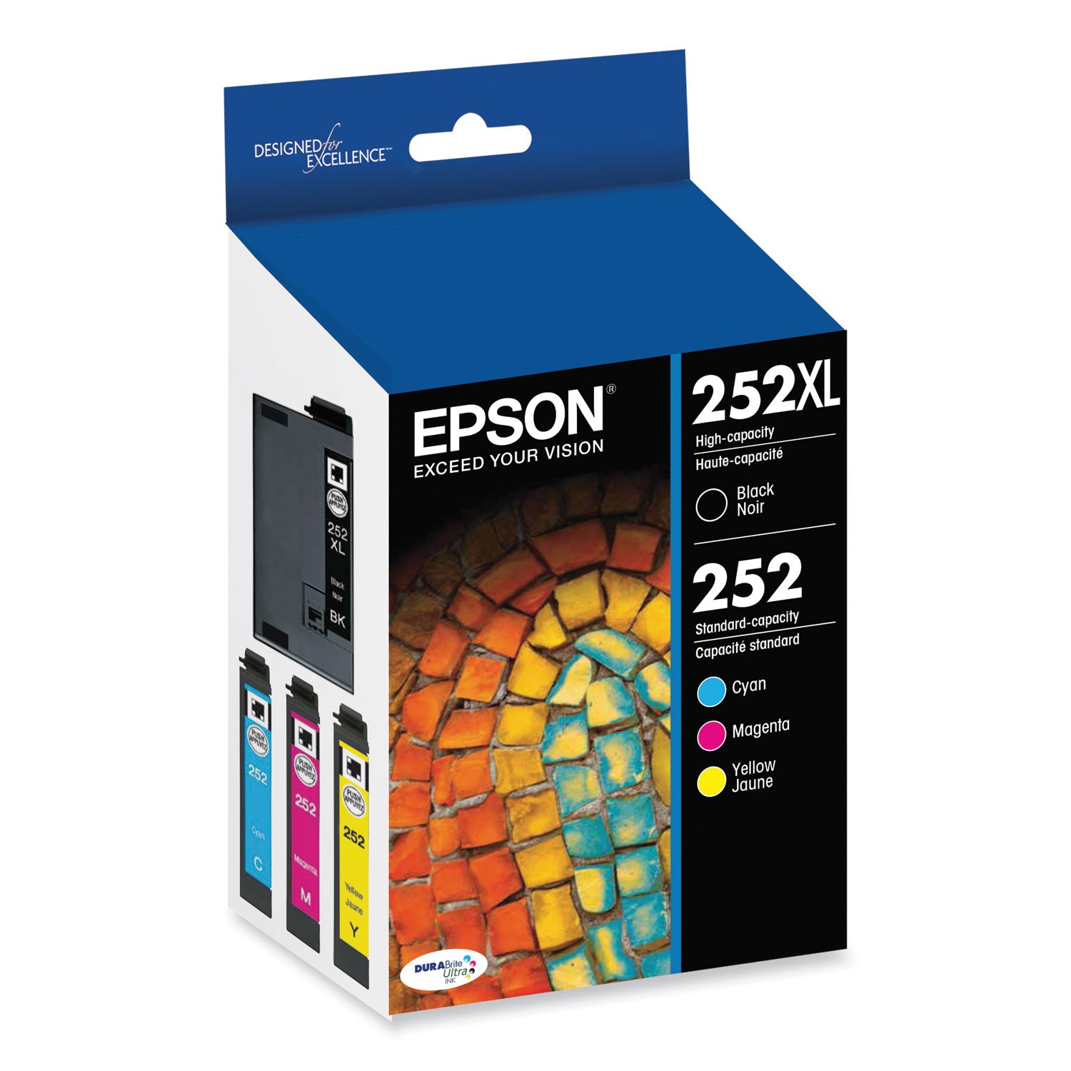 t252xl-bcs-252xl-durabrite-ultra-high-yield-ink-1100-page-yield-black-cyan-magenta-yellow_epst252xlbcs - 2
