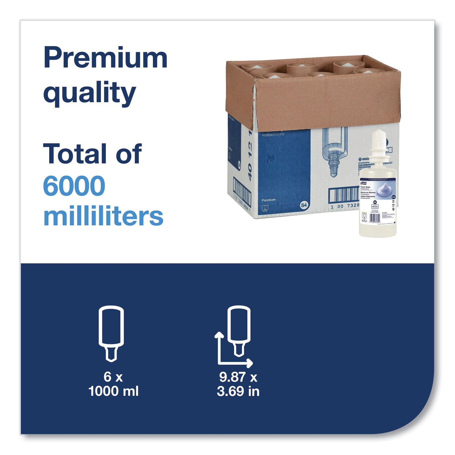 premium-antibacterial-foam-soap-unscented-1-l-6-carton_trk401215 - 2