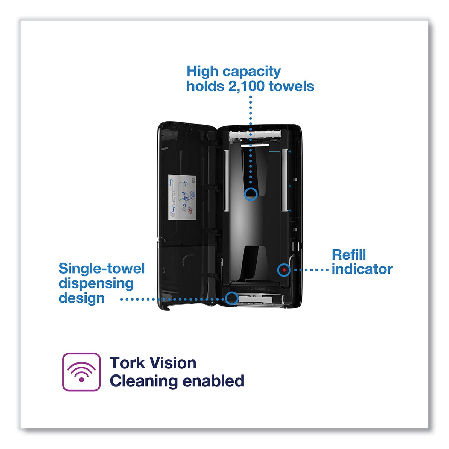 peakserve-continuous-hand-towel-dispenser-1457-x-398-x-2874-black_trk552528 - 2