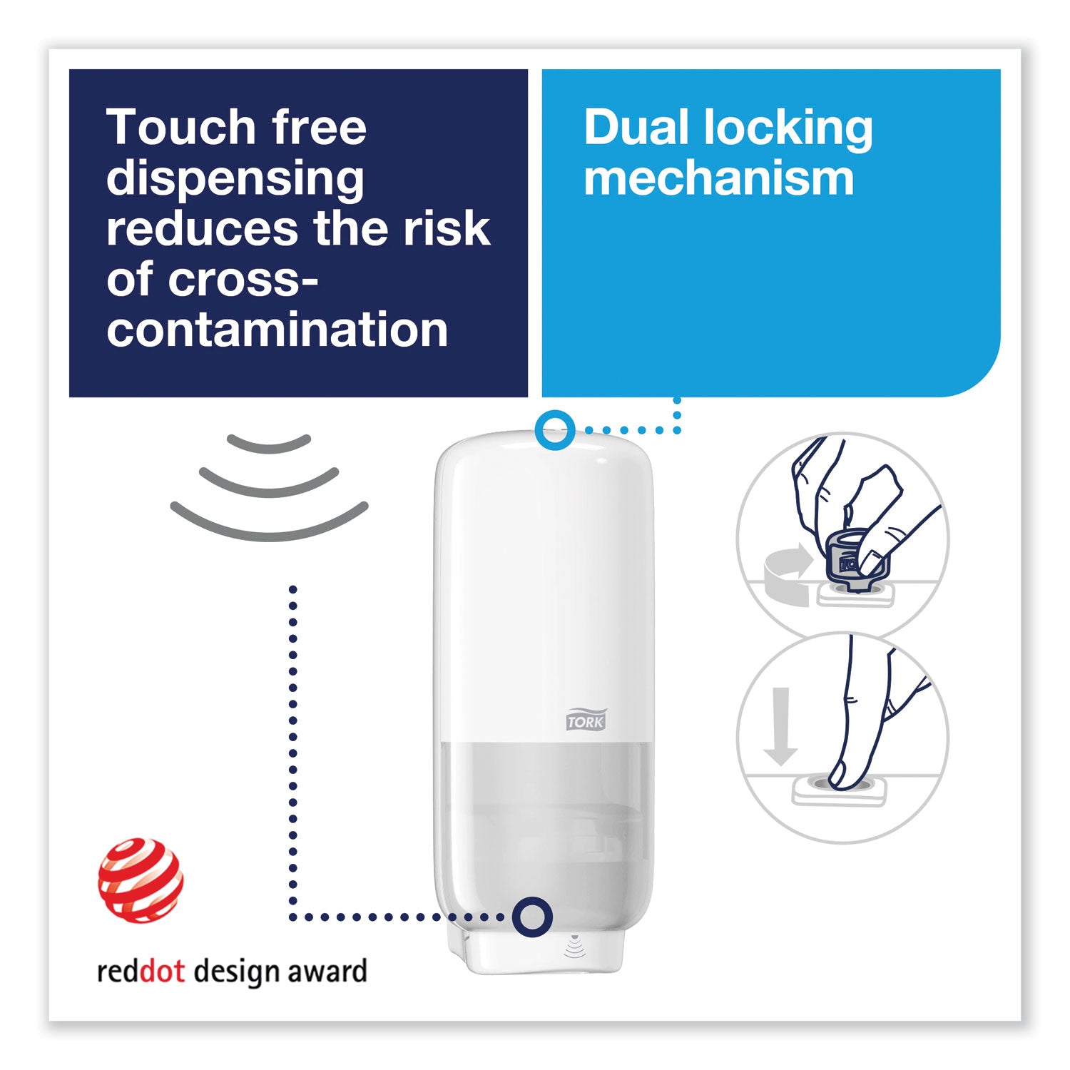 elevation-foam-skincare-auto-dispenser-with-intuition-sensor-1-l-33-oz-445-x-512-x-1094-white-4-carton_trk571600 - 2