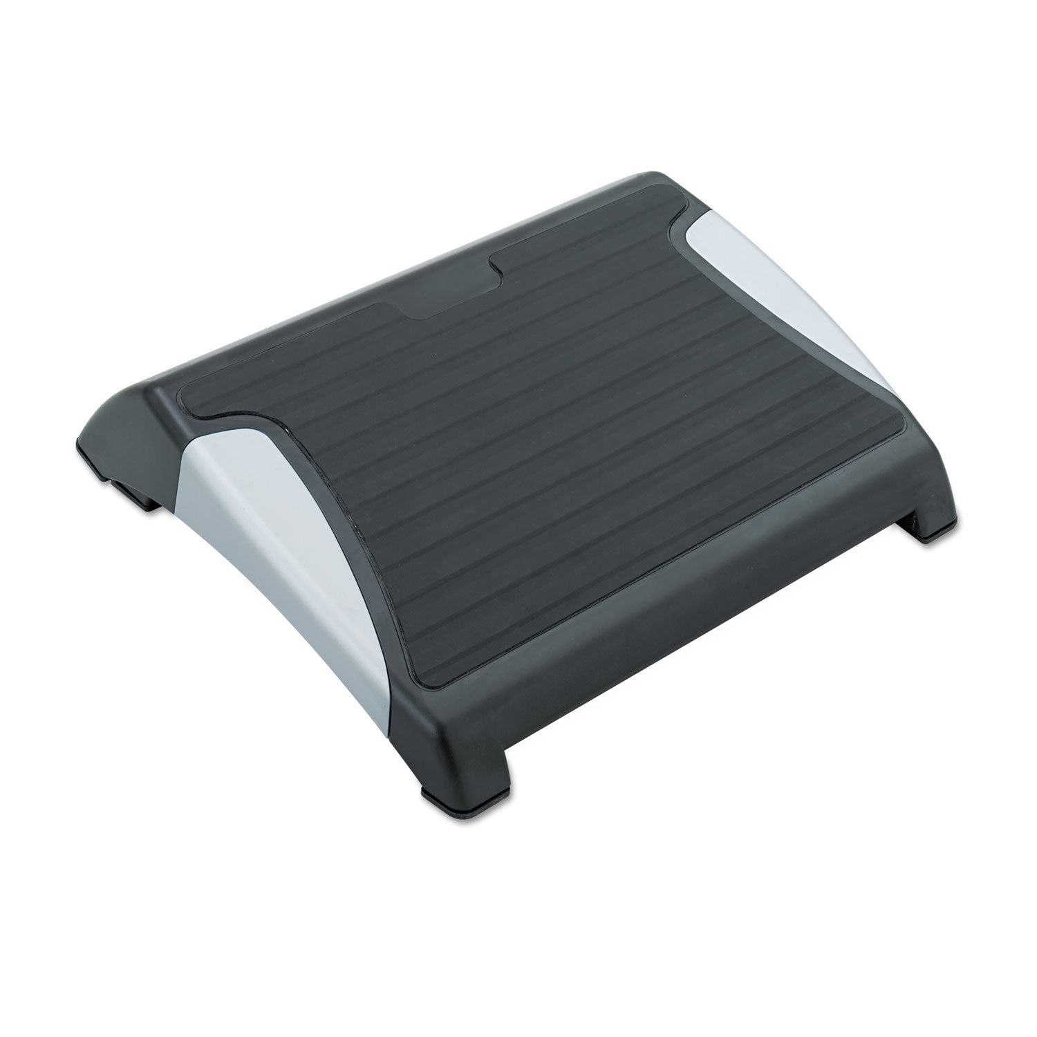 Restease Adjustable Footrest, 15.5w x 13.75d x 3.25 to 5h, Black/Silver -