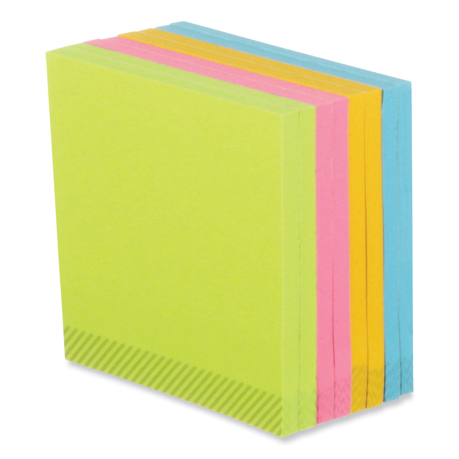 Full Stick Notes, 2" x 2", Energy Boost Collection Colors, 25 Sheets/Pad, 8 Pads/Pack -