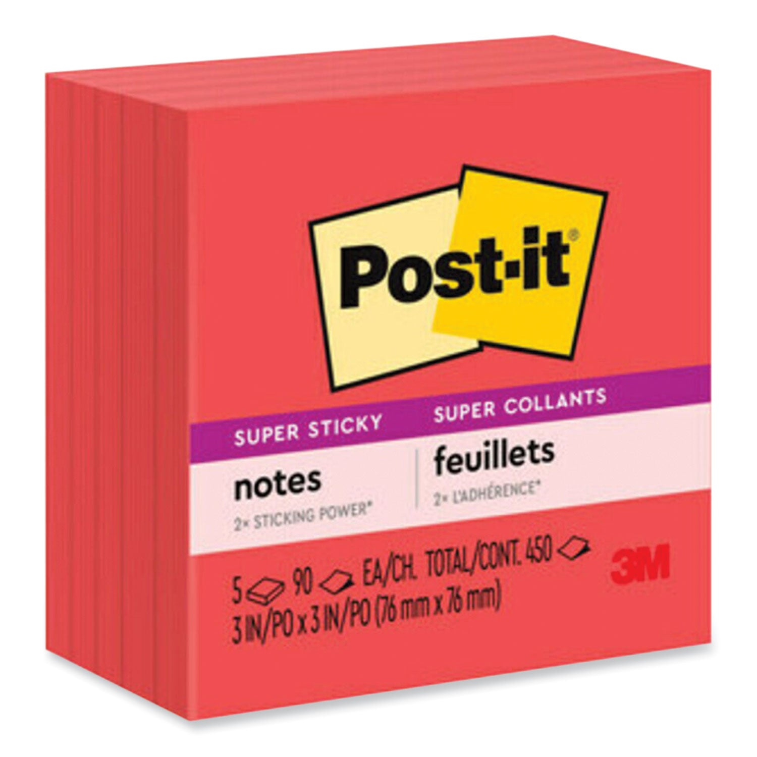 self-stick-notes-3-x-3-saffron-red-90-sheets-pad-5-pads-pack_mmm6545ssrr - 1
