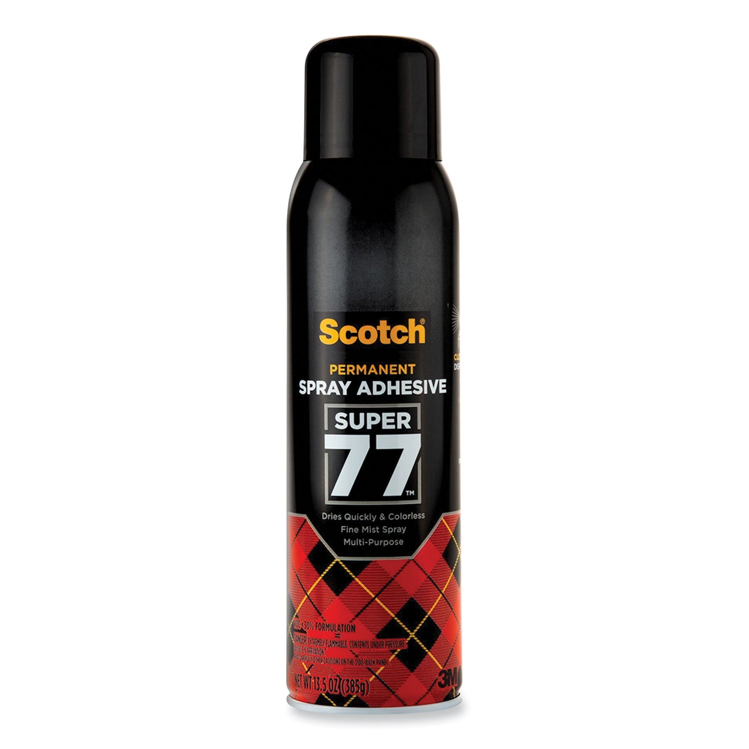 Super 77 Multipurpose Spray Adhesive, 13.57 oz, Dries Clear -