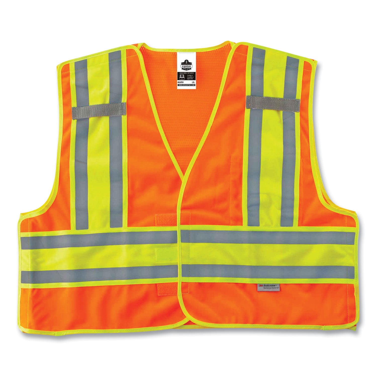 glowear-8245psv-class-2-public-safety-vest-polyester-6x-large-7x-large-orange-ships-in-1-3-business-days_ego23390 - 1