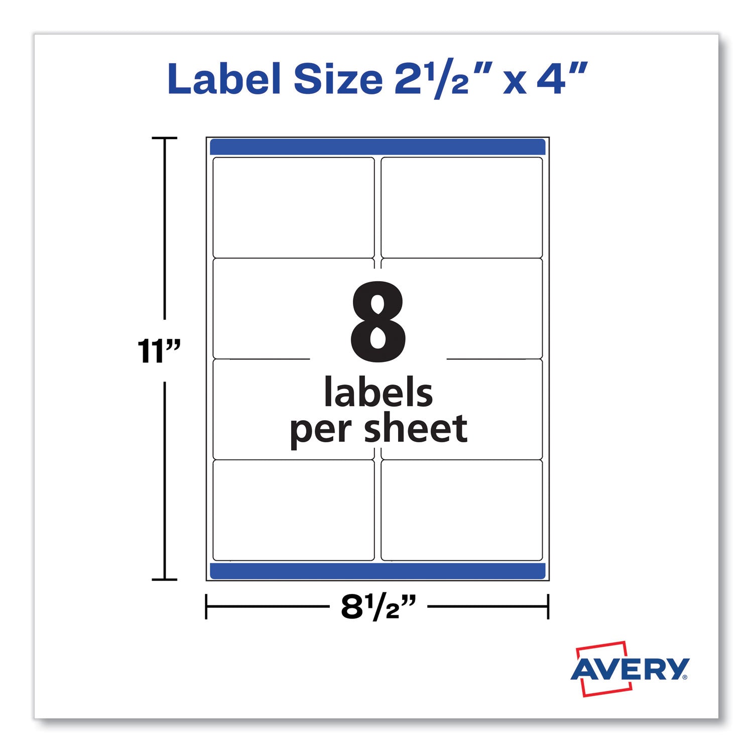shipping-labels-with-trueblock-technology-inkjet-printers-25-x-4-white-8-labels-sheet-25-sheets-pack_ave5815 - 2