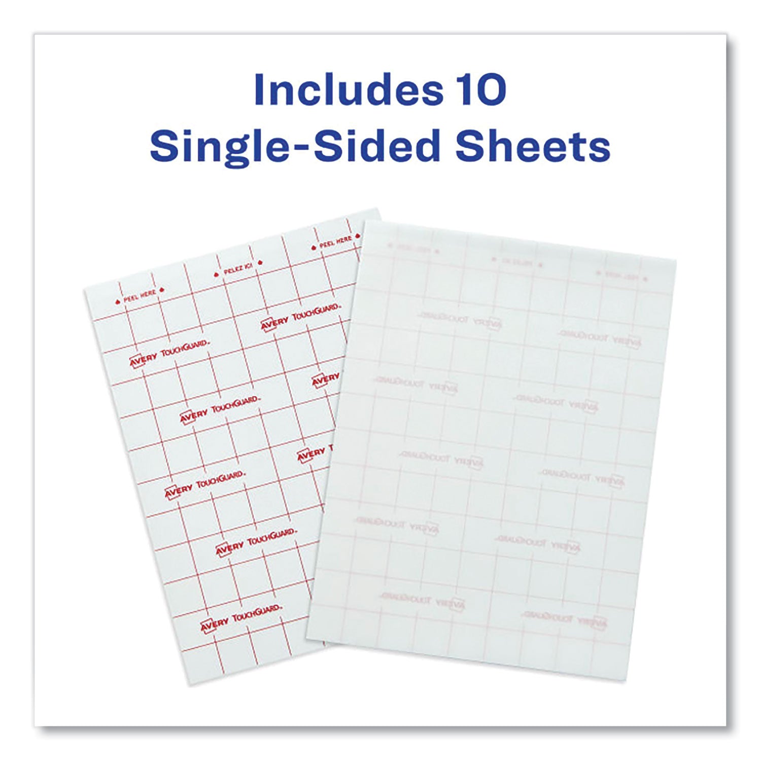 touchguard-protective-film-sheet-9-x-12-matte-clear-10-pack_ave73606 - 2