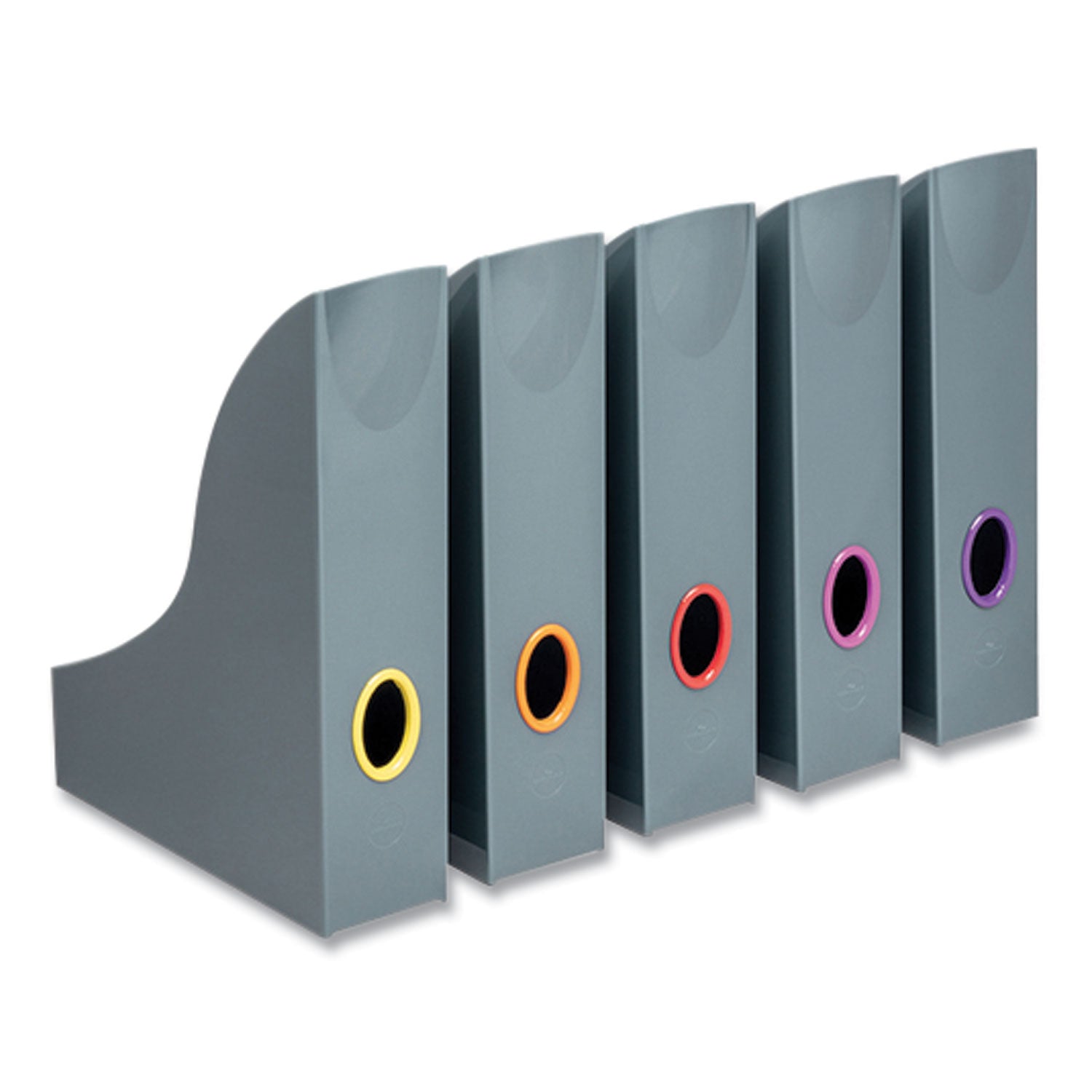 varicolor-plastic-magazine-racks-288w-x-95d-x-12h-gray-multicolor-5-pack_dbl770657 - 1