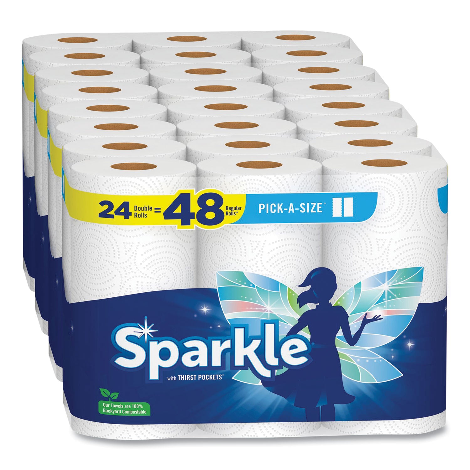 pick-a-size-perforated-kitchen-double-roll-towels-with-thirst-pockets-2-ply-11-x-6-white-110-sheets-roll-24-rolls-pack_gpc2226450 - 1