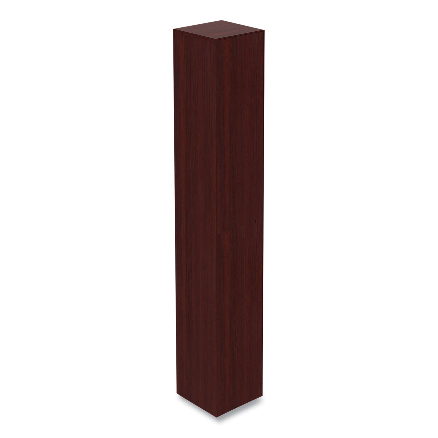 alera-valencia-series-narrow-profile-bookcase-six-shelf-1181w-x-1181d-x-7173h-mahogany_aleva67212my - 2